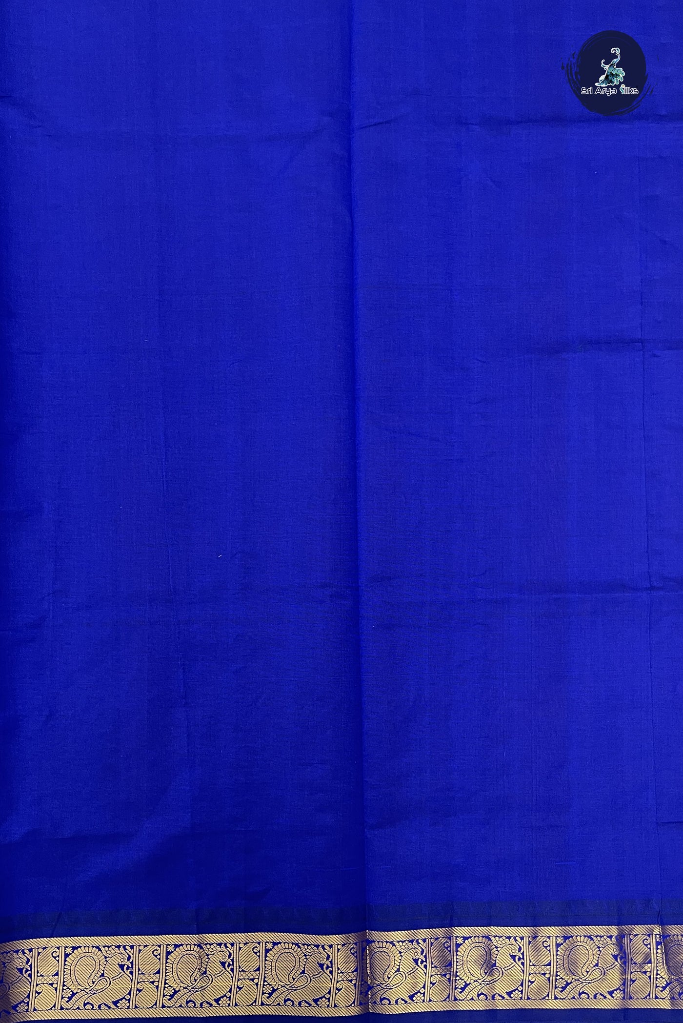 Purple Kanchi Semi Silk Cotton Saree With Plain Pattern