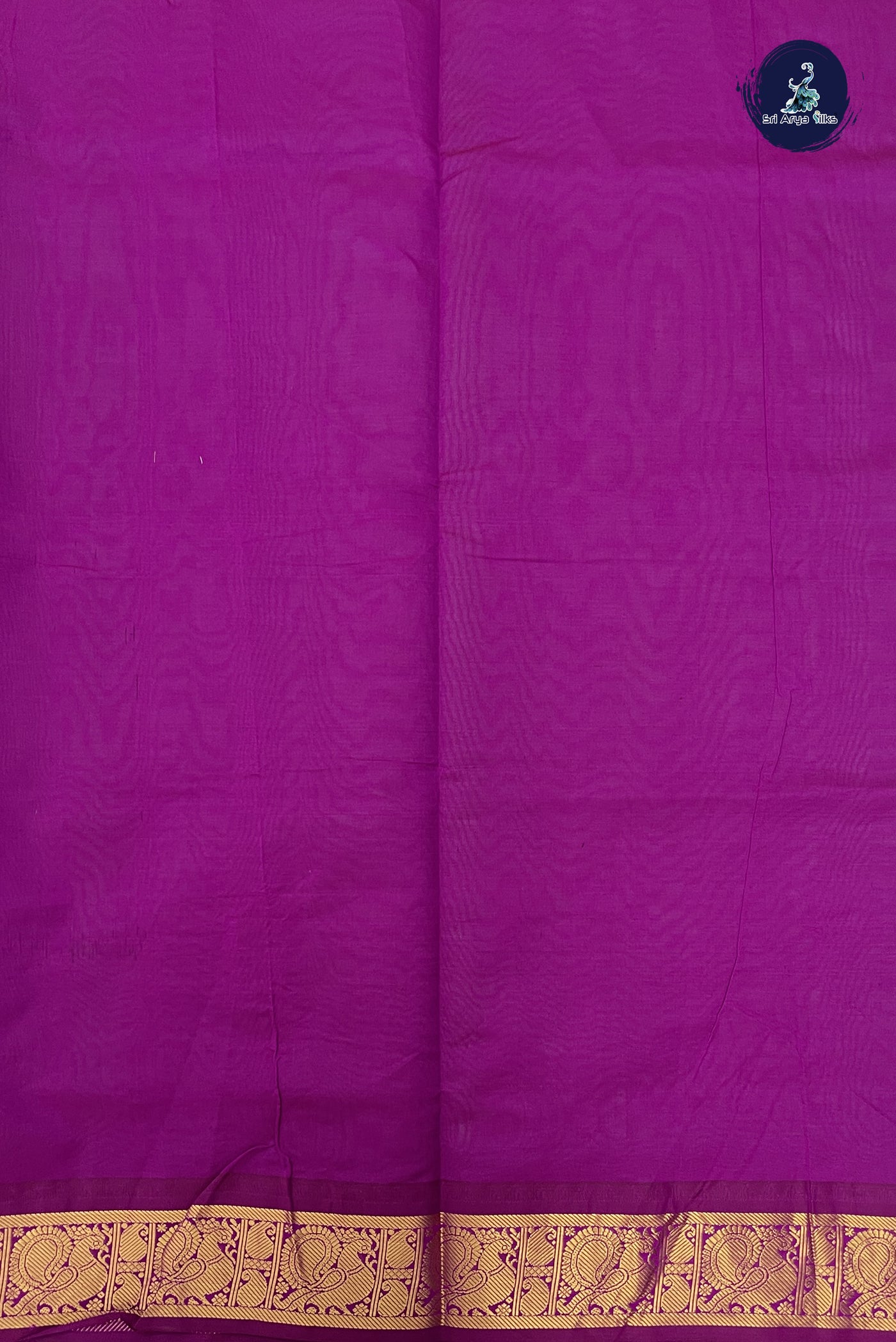 Pastel Shade Kanchi Semi Silk Cotton Saree With Plain Pattern