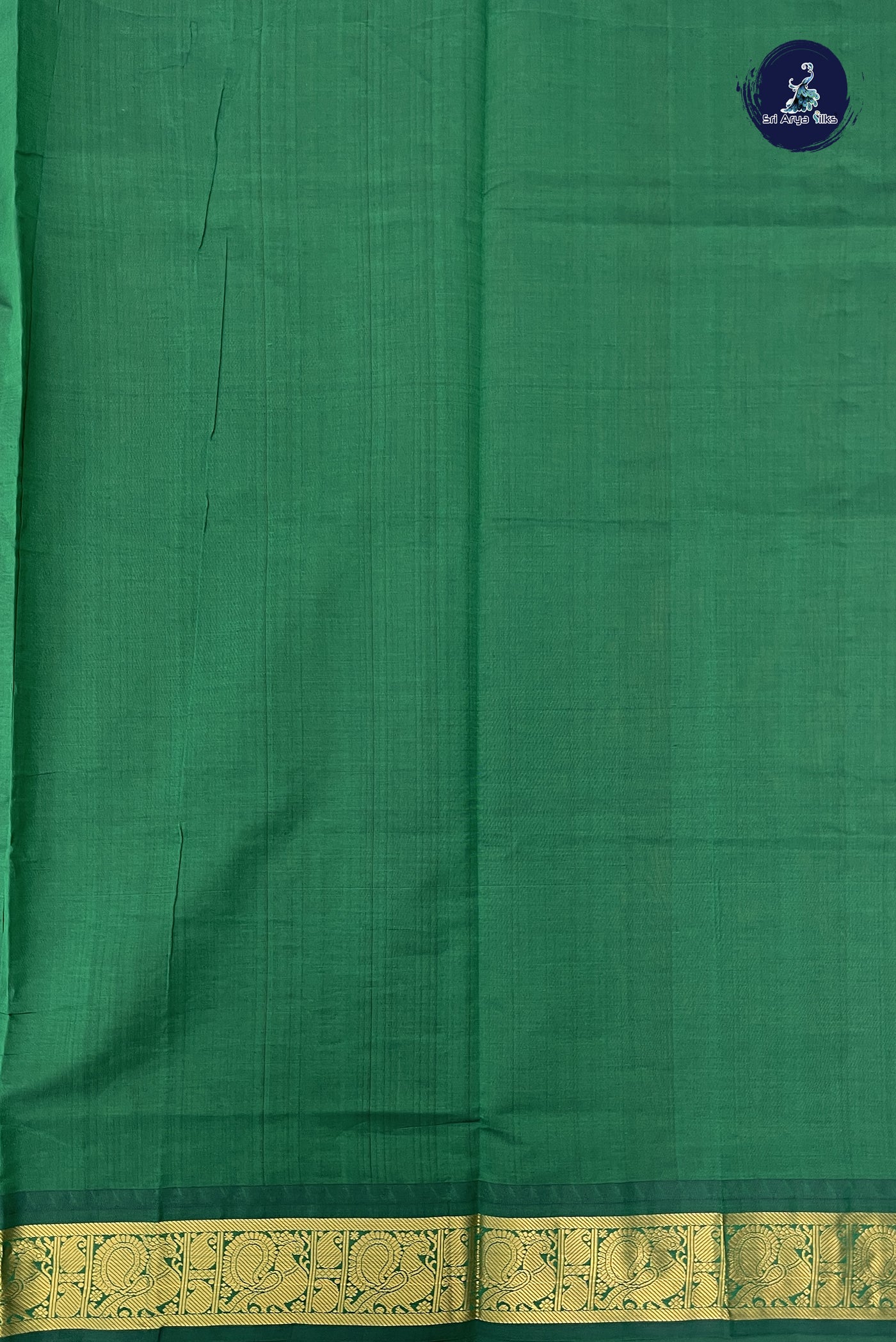 Golden Mustard Kanchi Semi Silk Cotton Saree With Plain Pattern