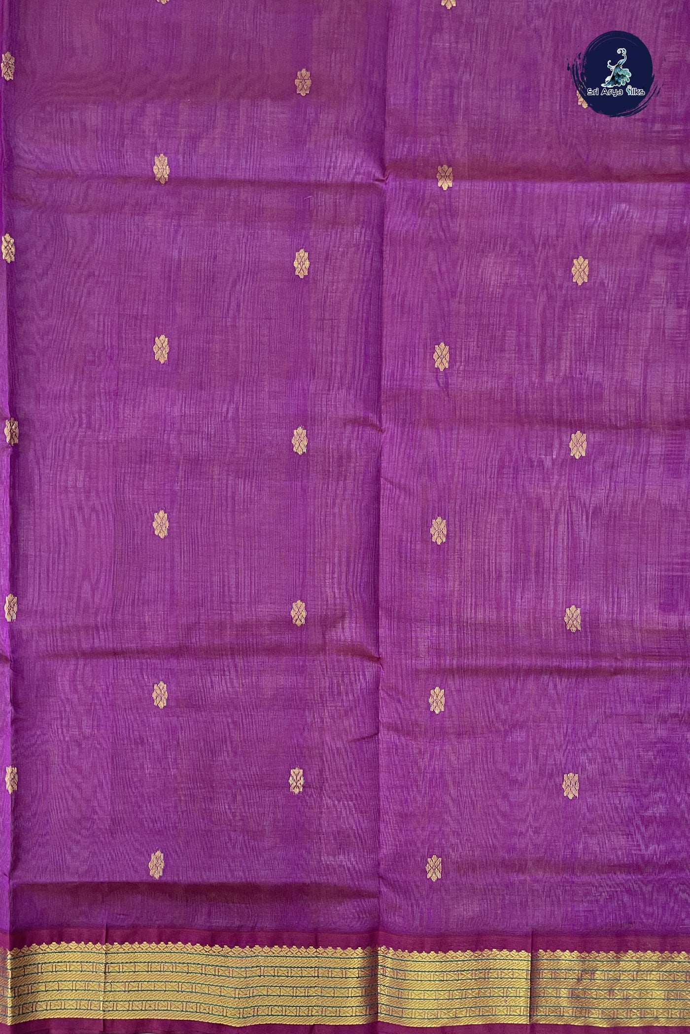 Beige Korvai Silk Cotton Saree With Zari Buttas Pattern