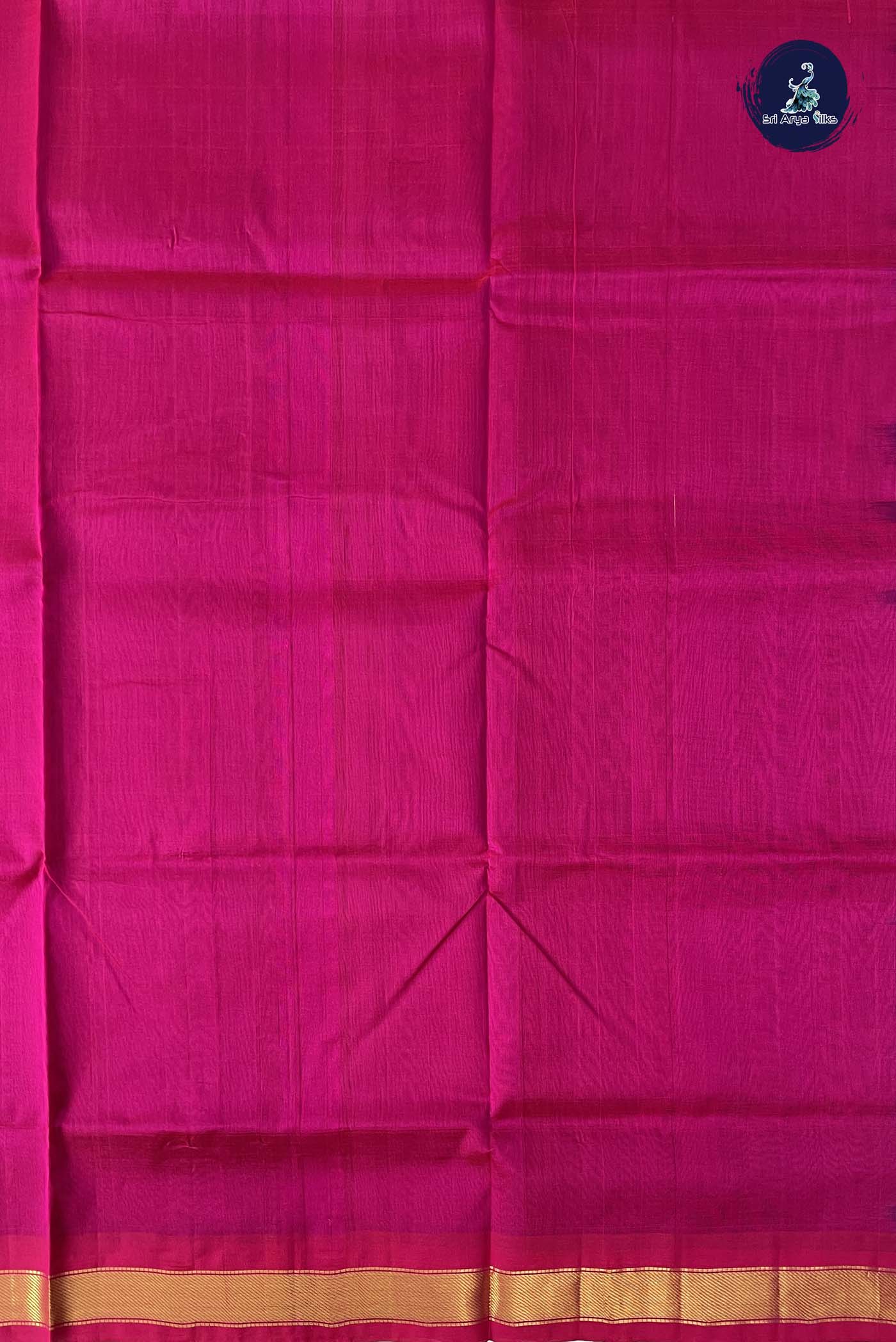 Dual Tone Purple Simple Silk Cotton Saree With Plain Pattern