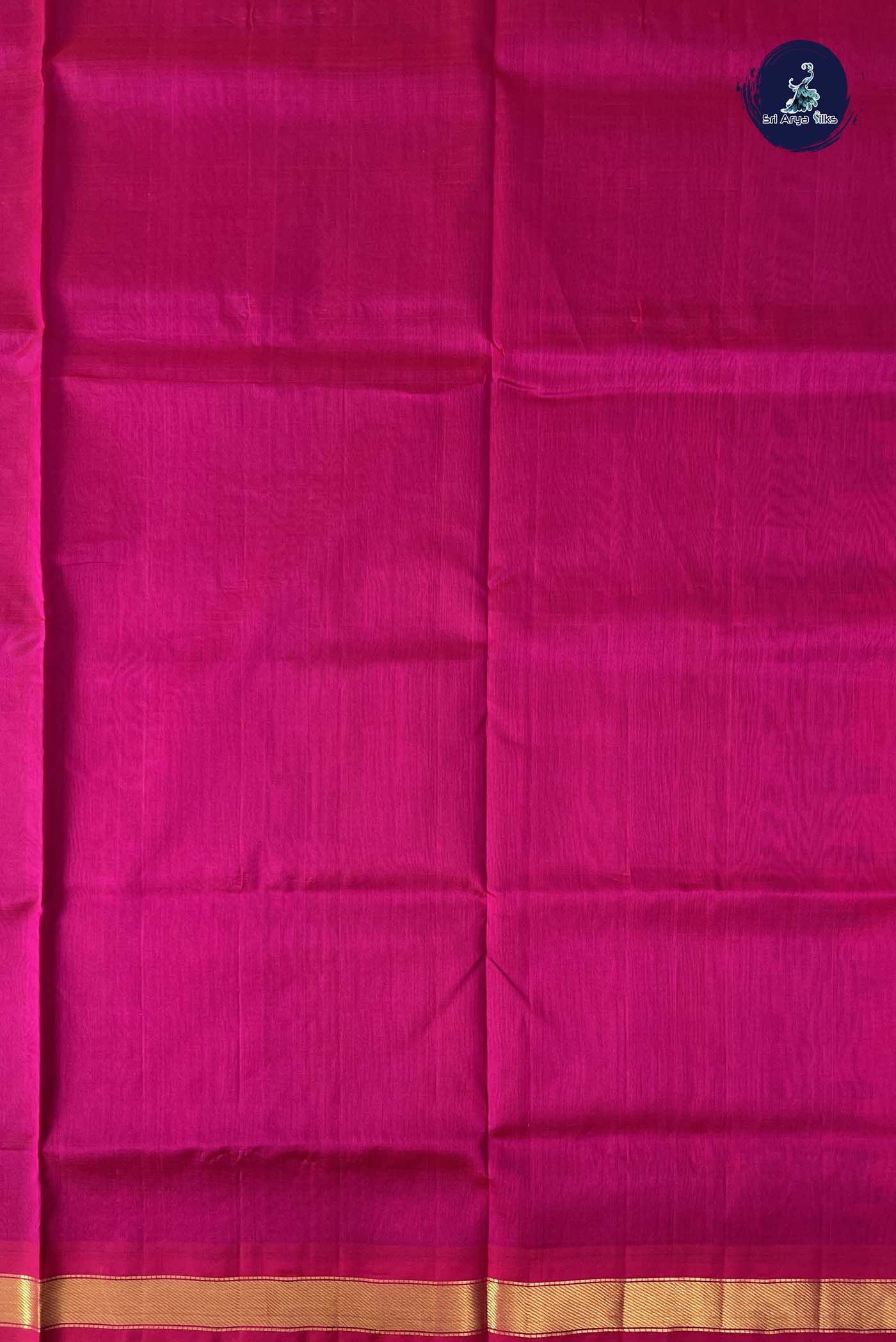 Dual Tone Purple Simple Silk Cotton Saree With Plain Pattern