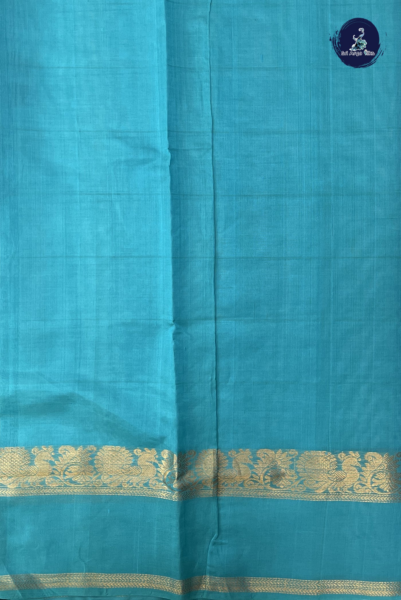 Dark Green Simple Silk Cotton Saree With Checked Pattern