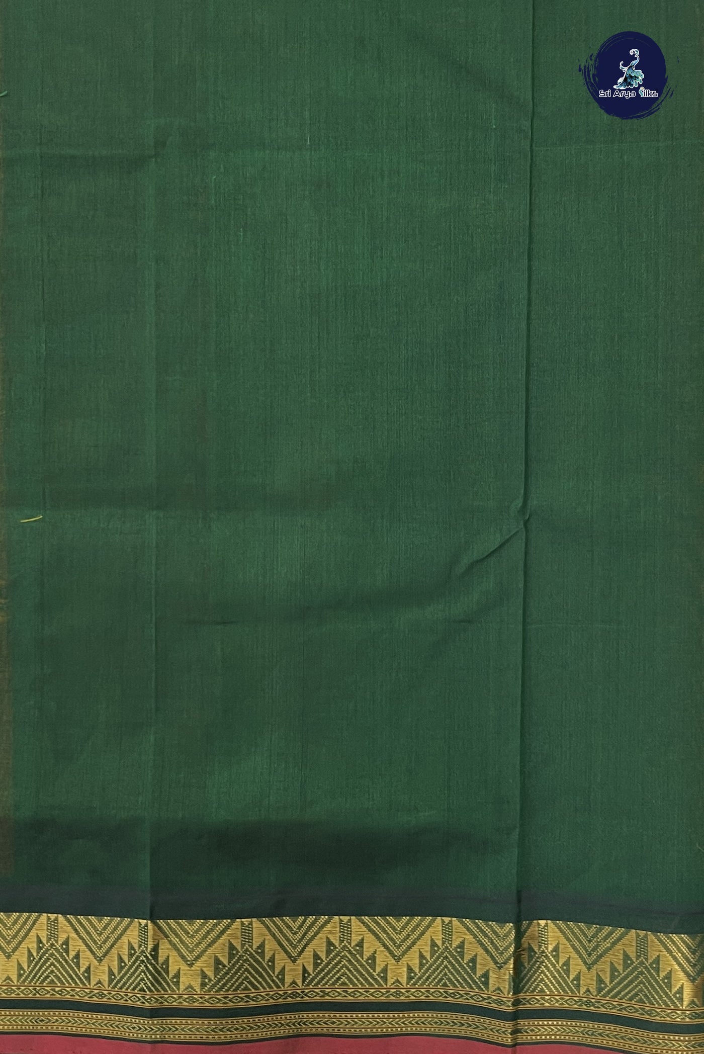 Yellowish Orange Korvai Silk Cotton Saree With Plain Pattern