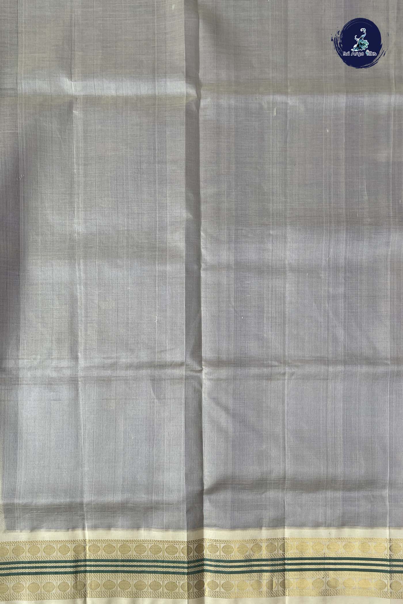 Violet Korvai Silk Cotton Saree With Zari Buttas Pattern