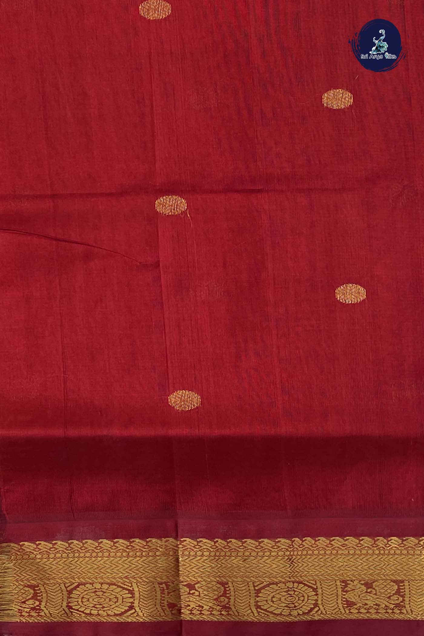 Mango Yellow Korvai Silk Cotton Saree With Zari Buttas Pattern