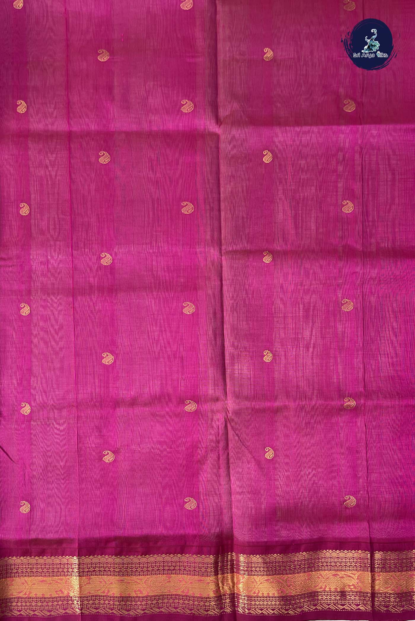 Ivory Korvai Silk Cotton Saree With Zari Buttas Pattern