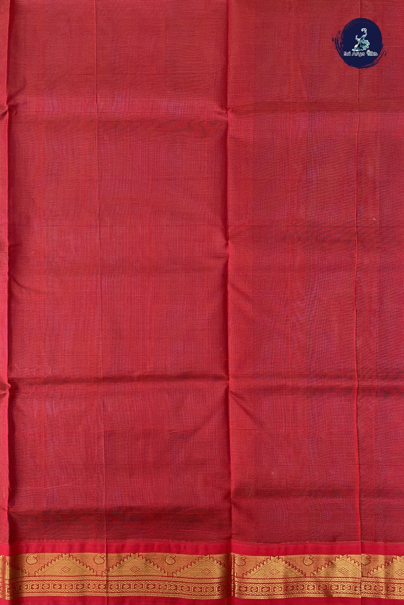 Peacock Blue Vaira Oosi Silk Cotton Saree With Vaira Oosi Pattern