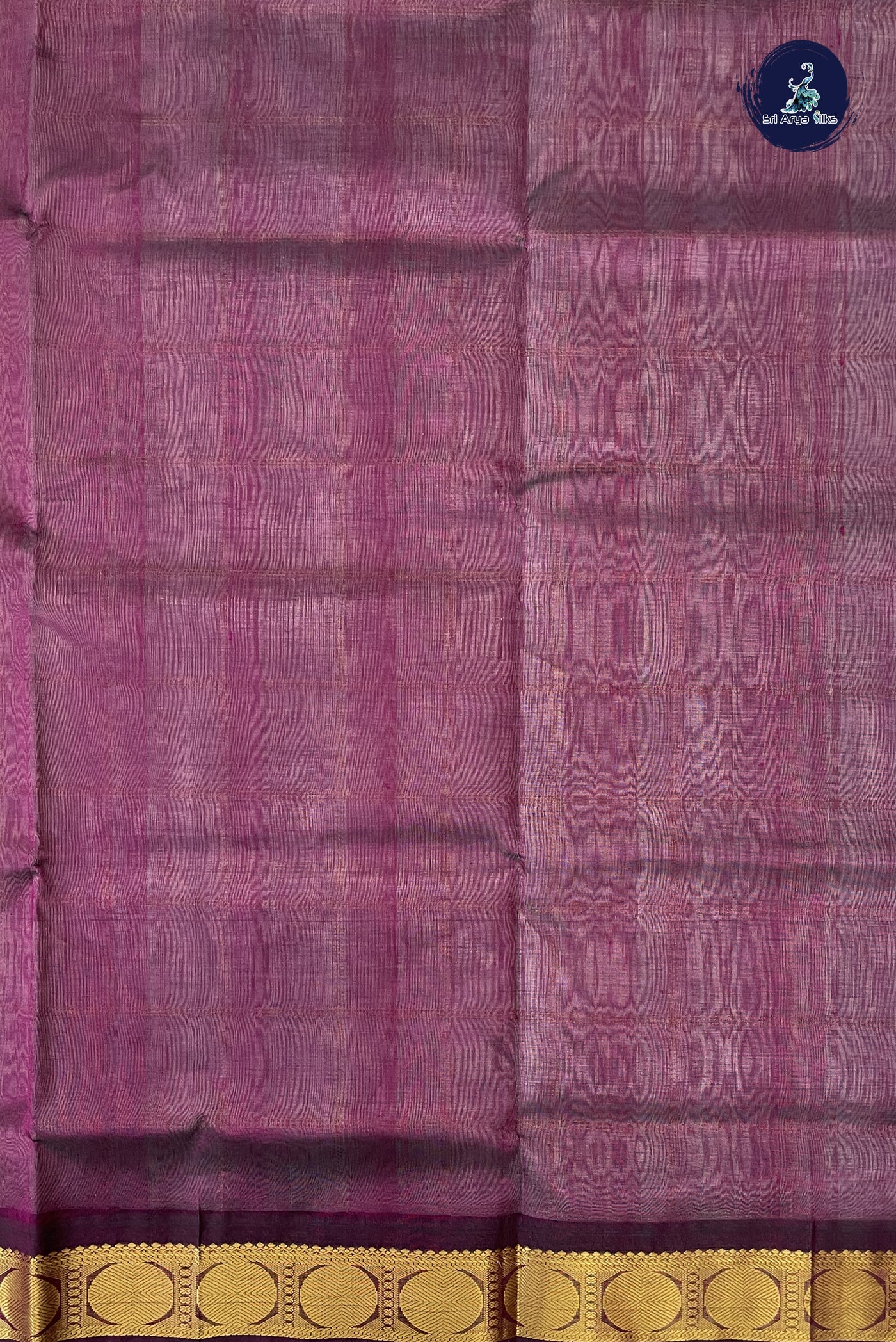 Silver Grey Checked Saree With Zari Checked Pattern