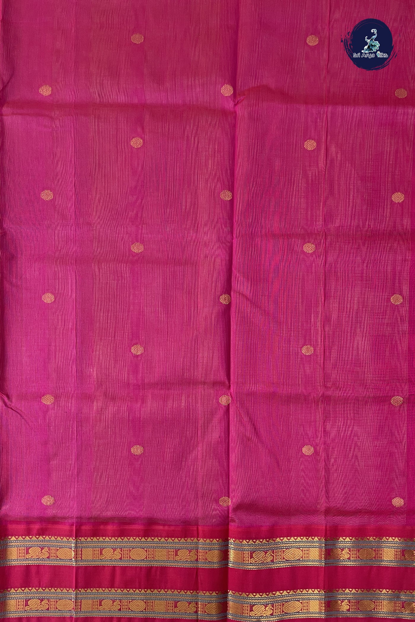 Elaichi Green Korvai Silk Cotton Saree With Zari Buttas Pattern