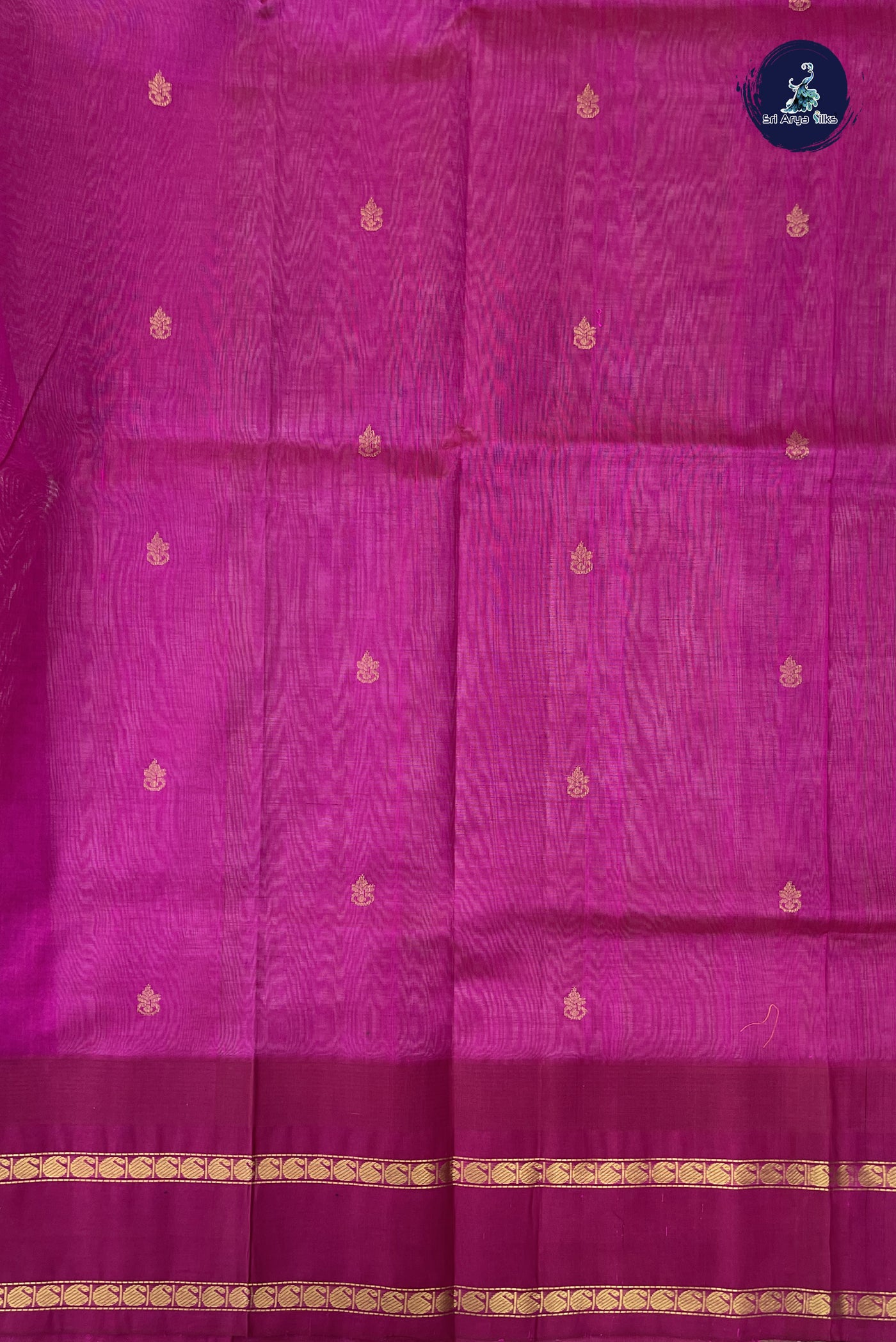 Beige Korvai Silk Cotton Saree With Zari Buttas Pattern