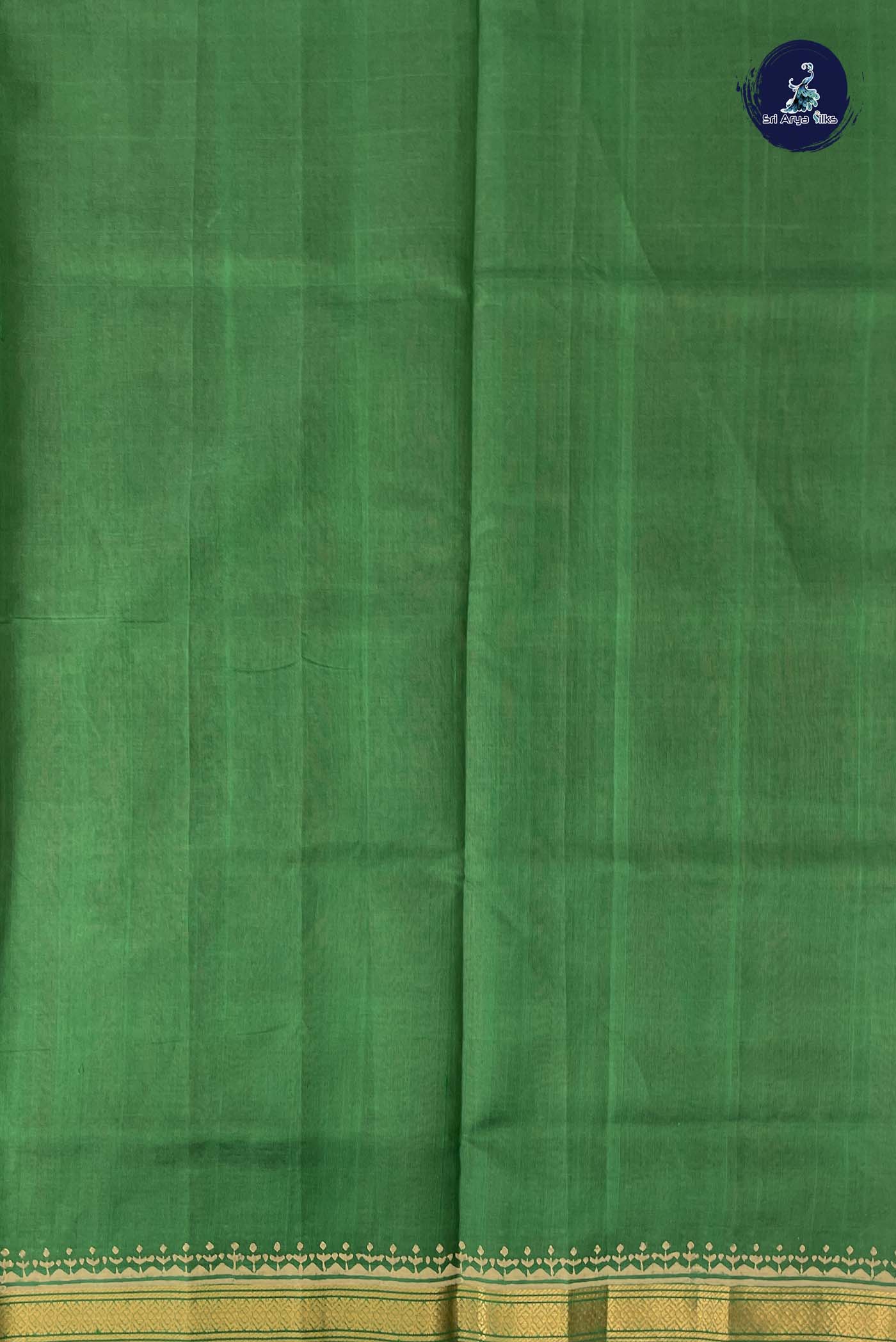 Dual Tone Brown Simple Silk Cotton Saree With Printed Pattern