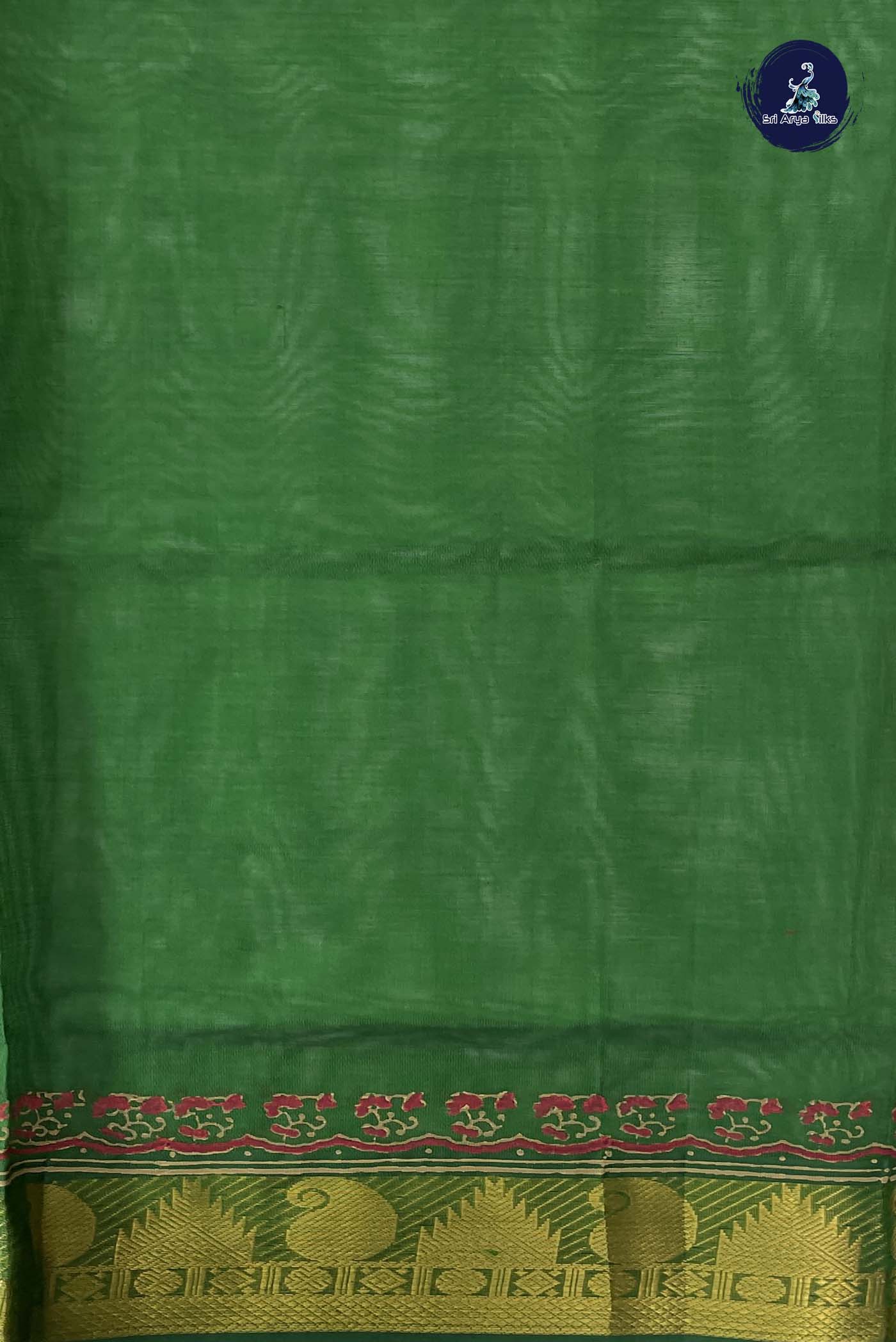 Lotus Pink Simple Silk Cotton Saree With Printed Pattern