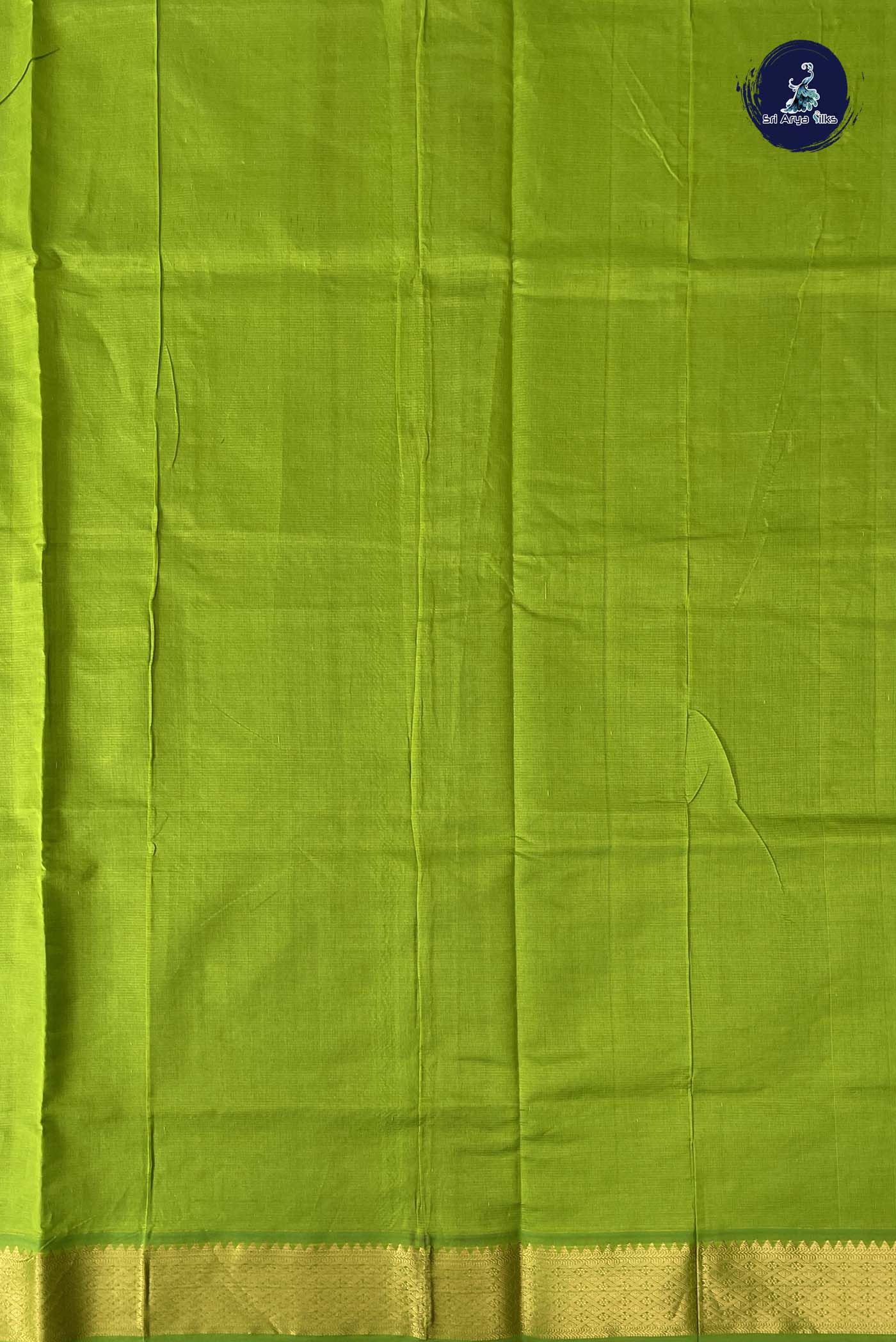 Dark Green Vaira Oosi Silk Cotton Saree With Vaira Oosi Pattern
