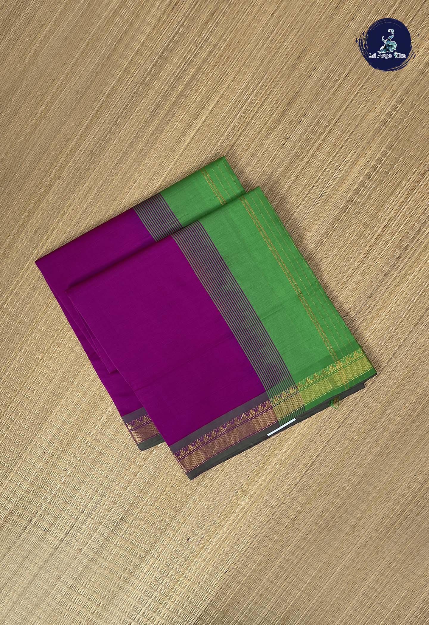 Vadamalli Kanchi Semi Silk Cotton Saree With Plain Pattern