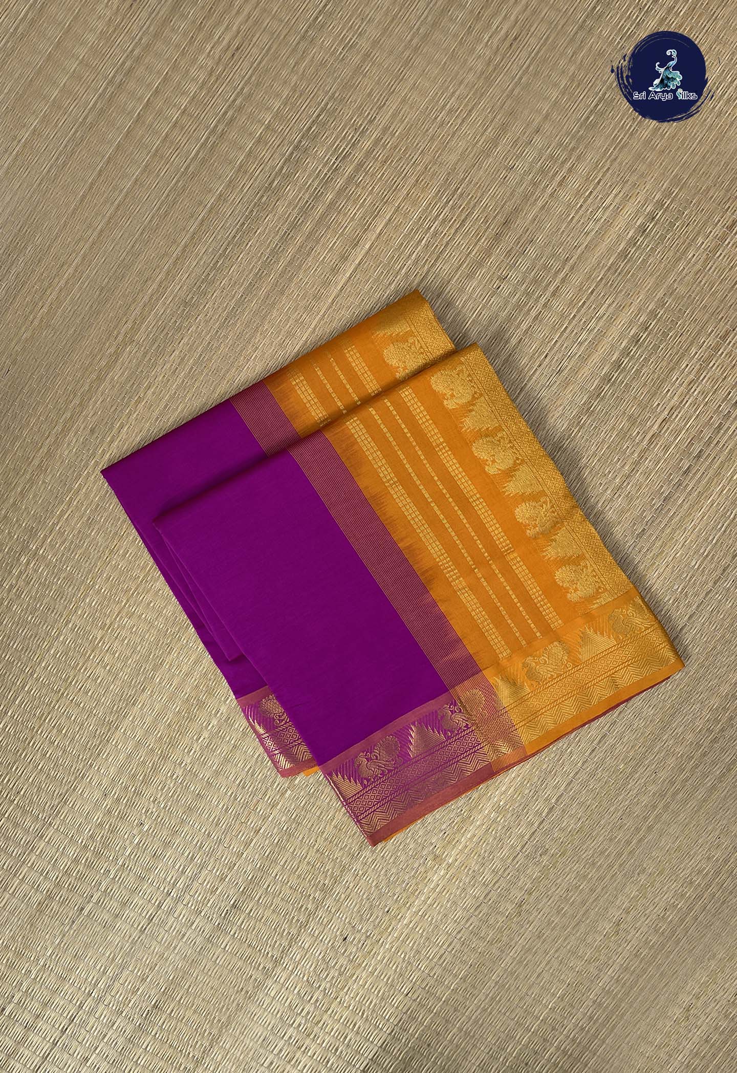 Vadamalli Kanchi Semi Silk Cotton Saree With Plain Pattern