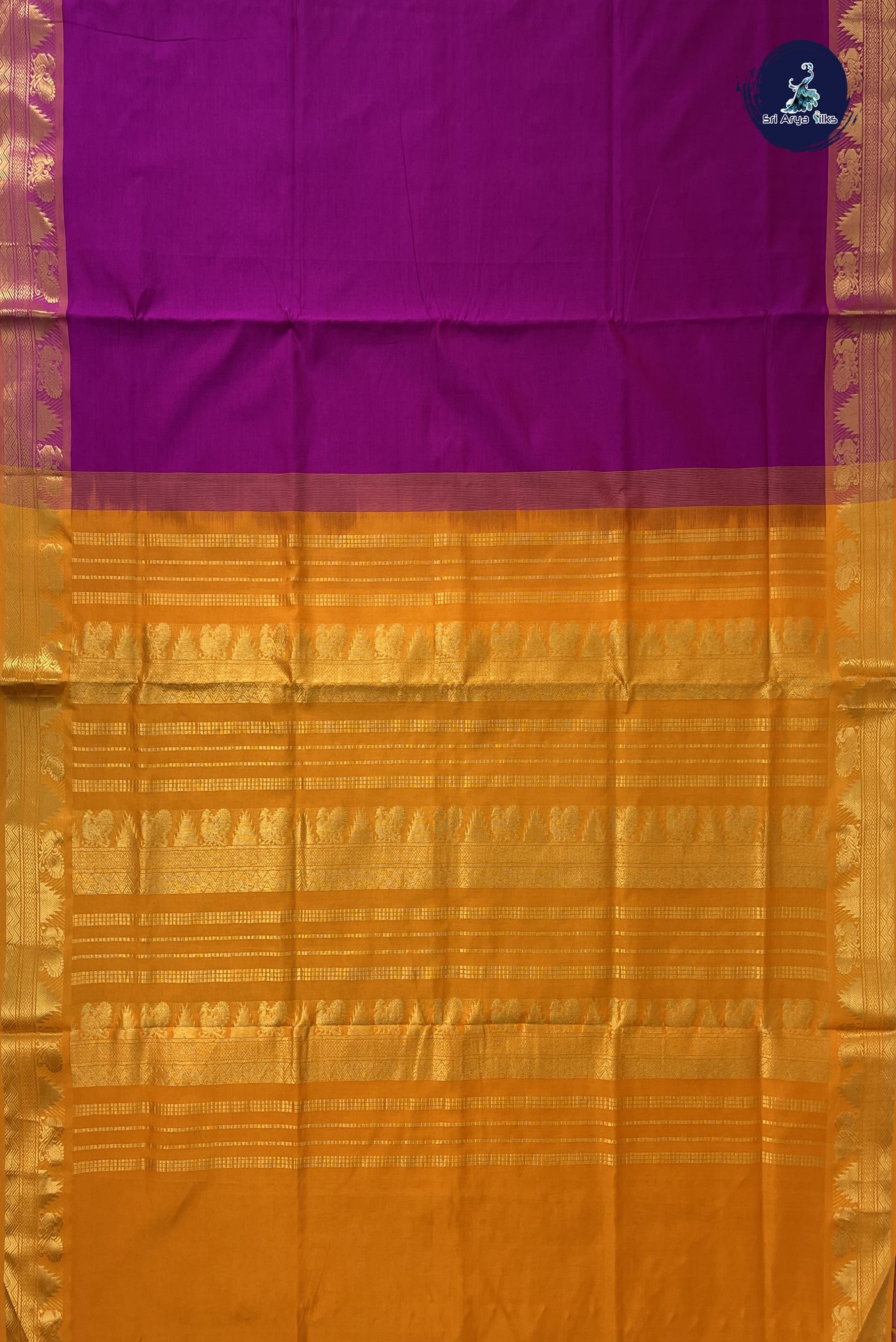 Vadamalli Kanchi Semi Silk Cotton Saree With Plain Pattern