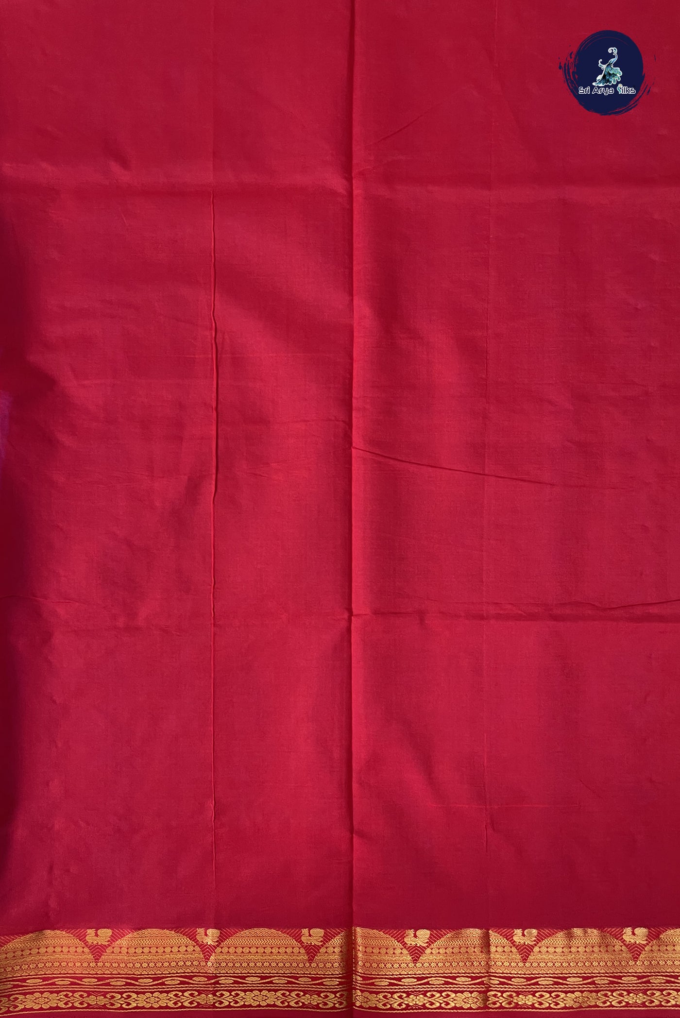 Blue Kanchi Semi Silk Cotton Saree With Plain Pattern