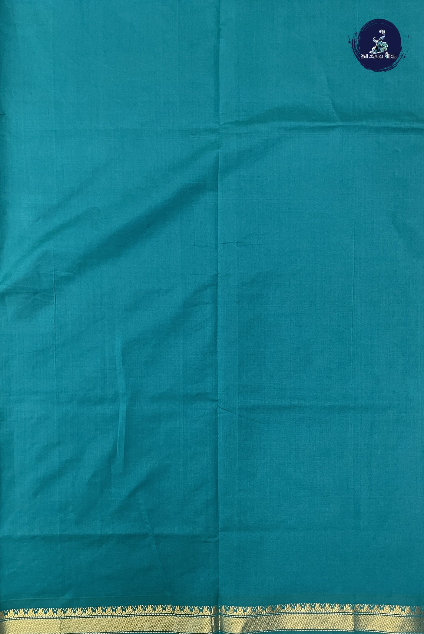 Dark Blue Kanchi Semi Silk Cotton Saree With Plain Pattern