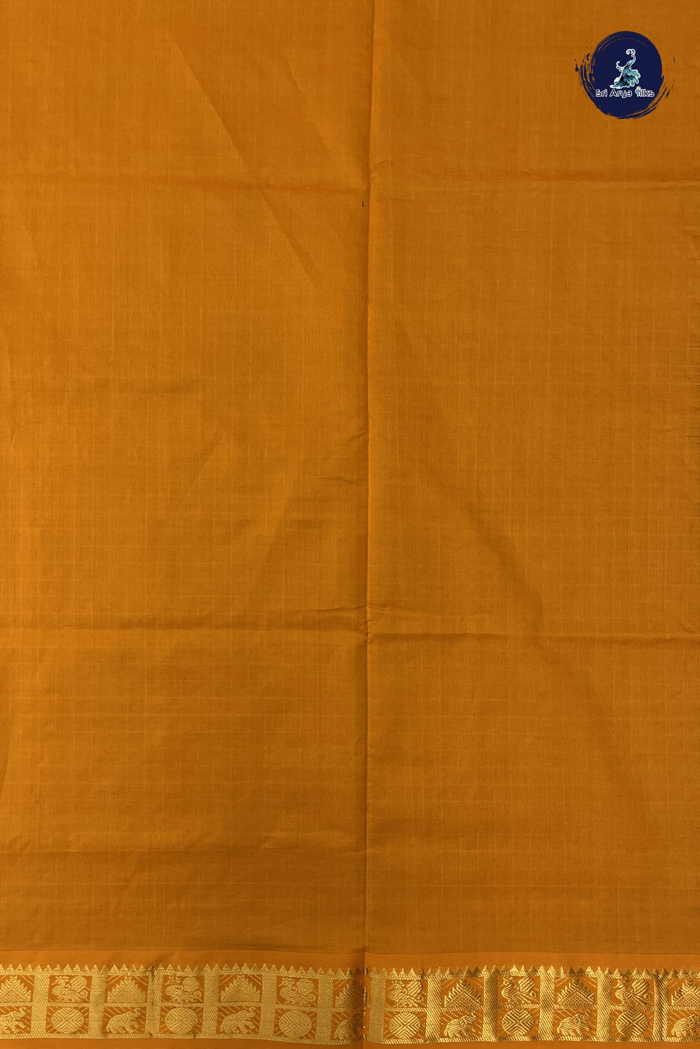 Dark Green Kanchi Semi Silk Cotton Saree With Checked Pattern