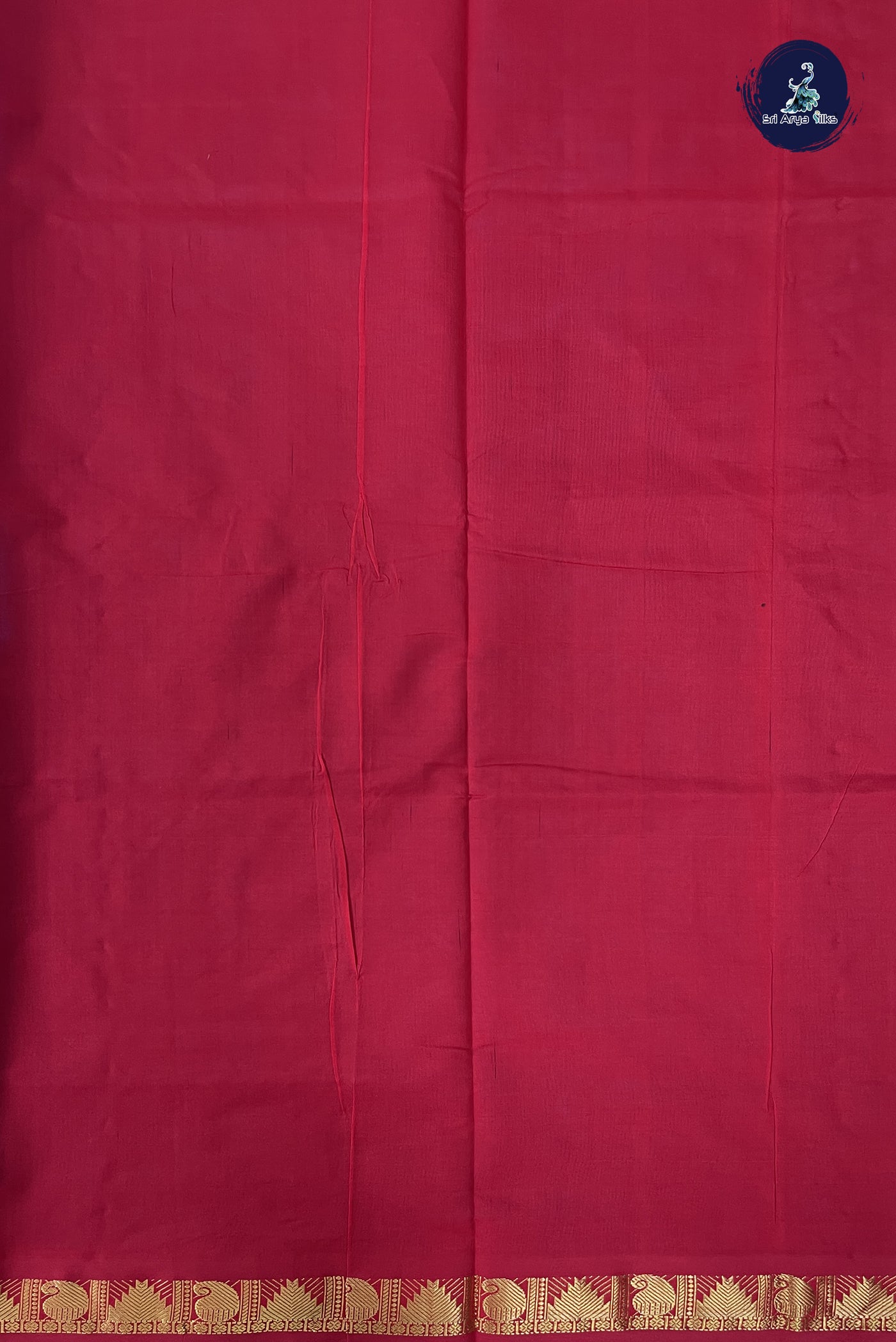 Copper Sulphate Blue Kanchi Semi Silk Cotton Saree With Plain Pattern