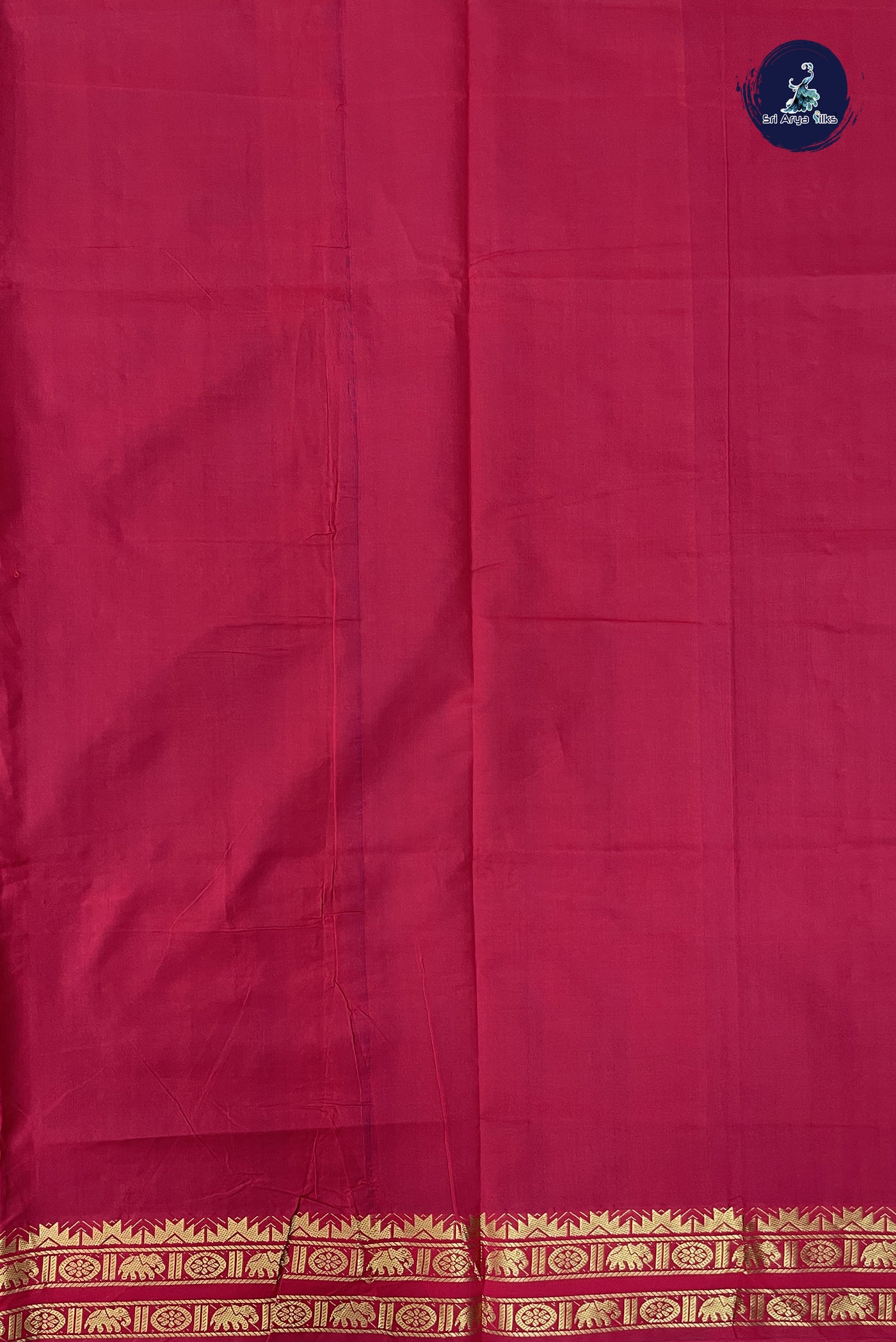 Blue Kanchi Semi Silk Cotton Saree With Plain Pattern