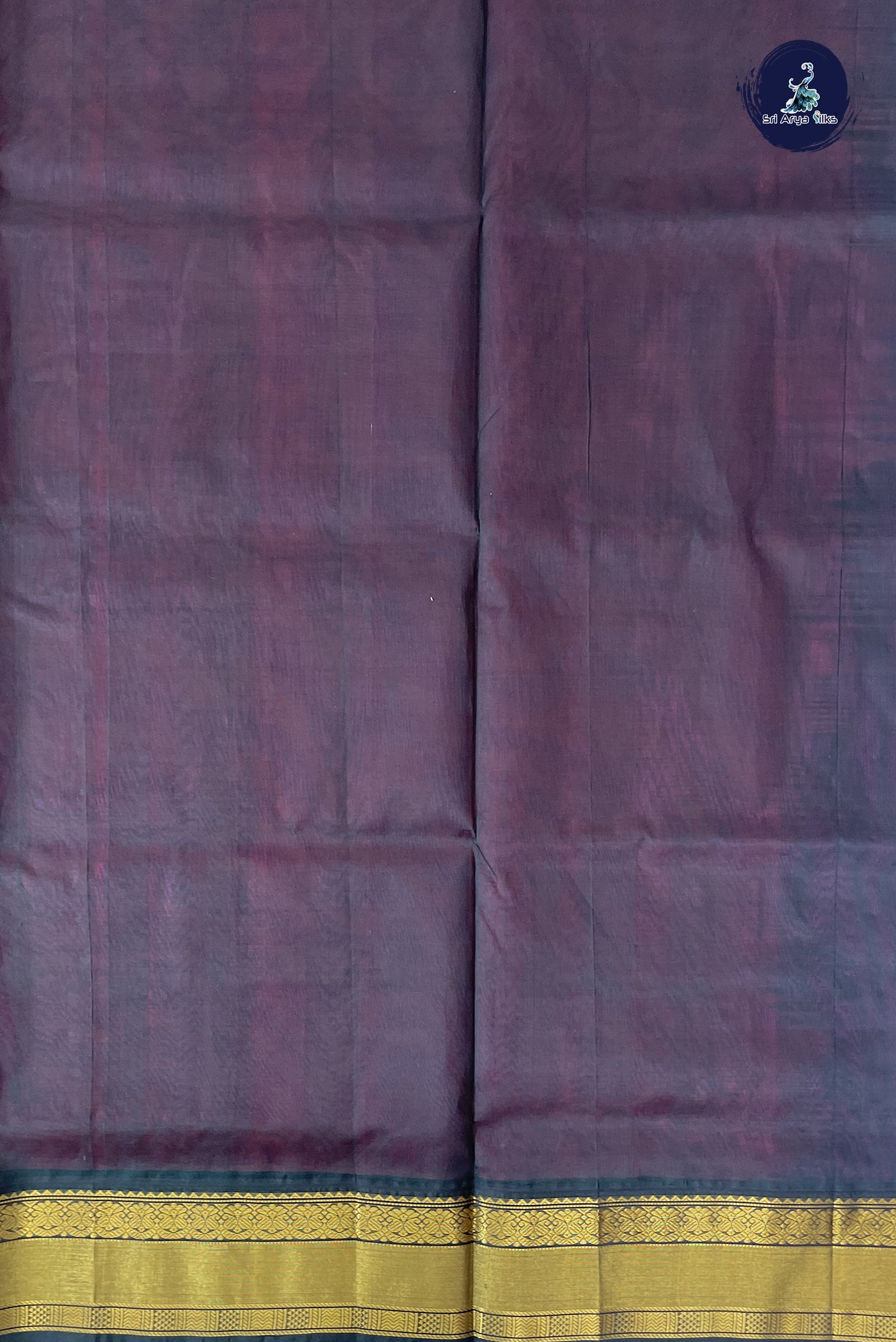 Dark Pink Korvai Silk Cotton Saree With Zari Buttas Pattern