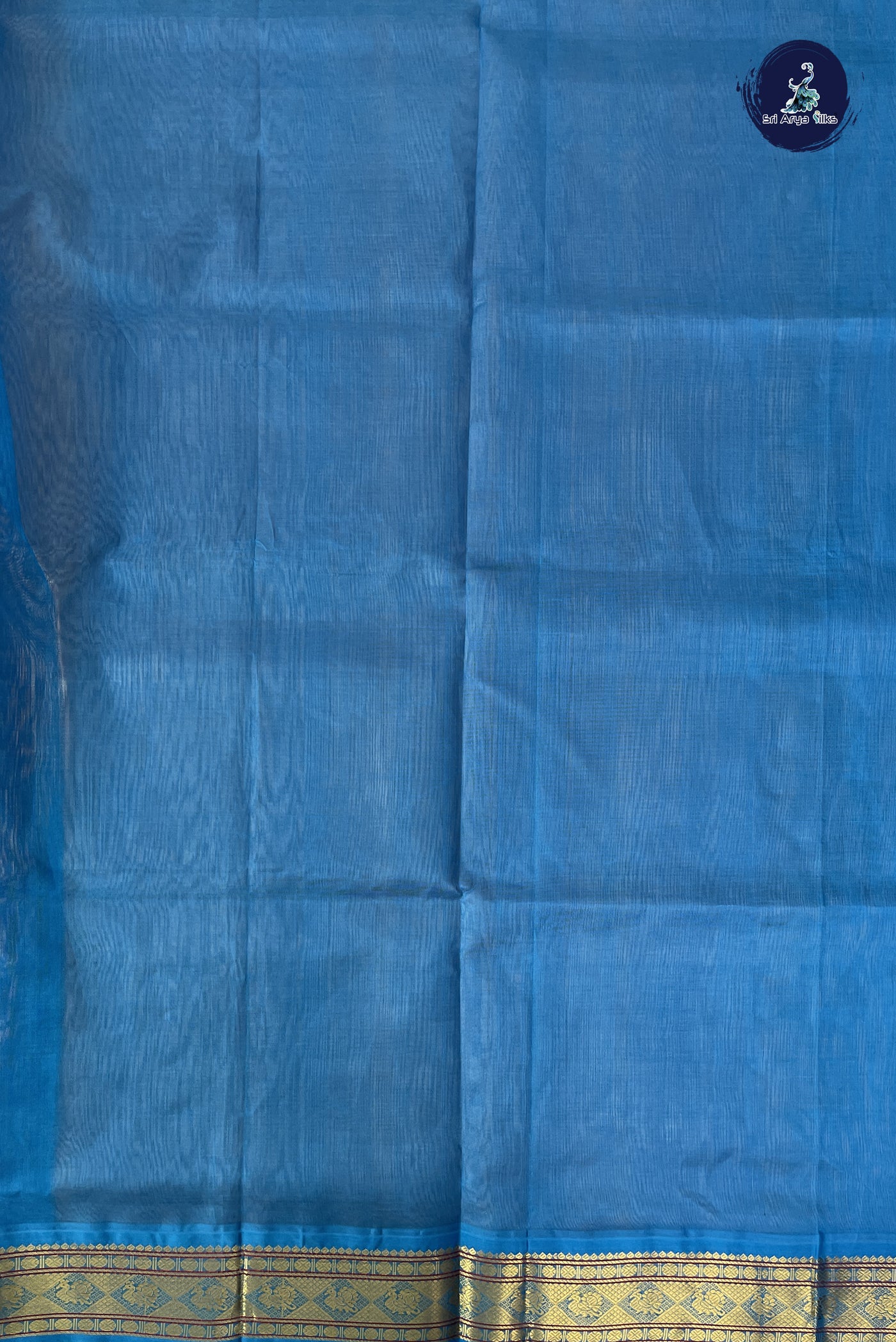 Chikku Shade Korvai Silk Cotton Saree With Plain Pattern