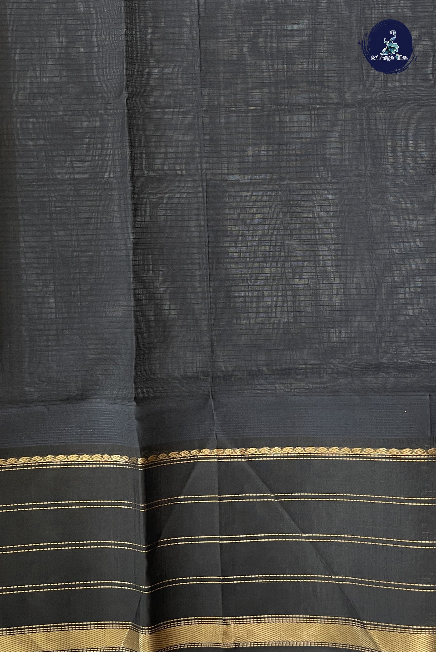 Yellow Checked Saree With Checked Pattern