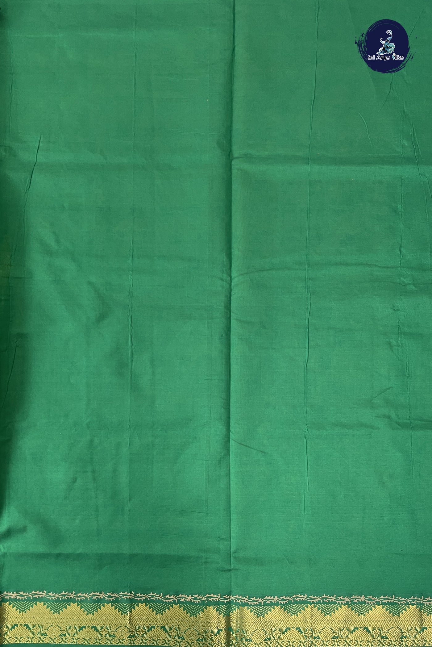 Mehendi Green Kanchi Semi Silk Cotton Saree With Printed Pattern