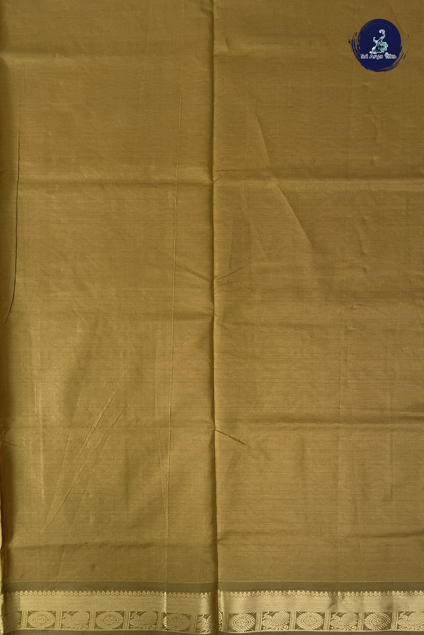 Orange Kanchi Semi Silk Cotton Saree With Vaira Oosi Pattern