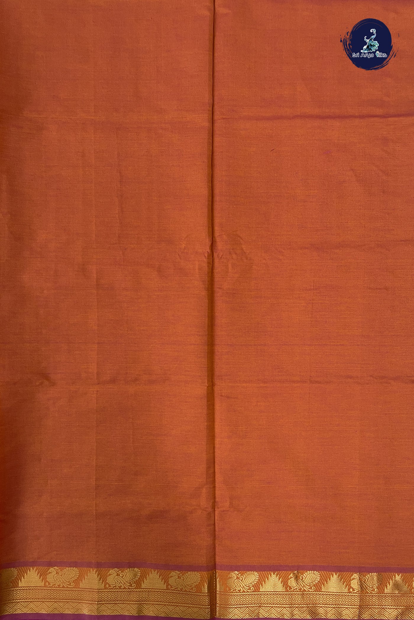 Pinkish Maroon Kanchi Semi Silk Cotton Saree With Plain Pattern