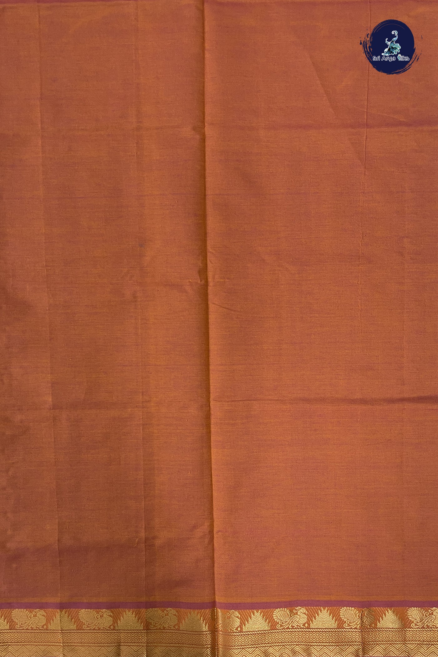 Violet Kanchi Semi Silk Cotton Saree With Plain Pattern