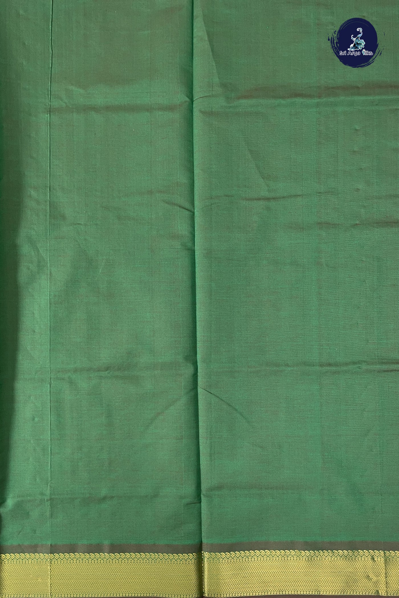 Orange Kanchi Semi Silk Cotton Saree With Plain Pattern