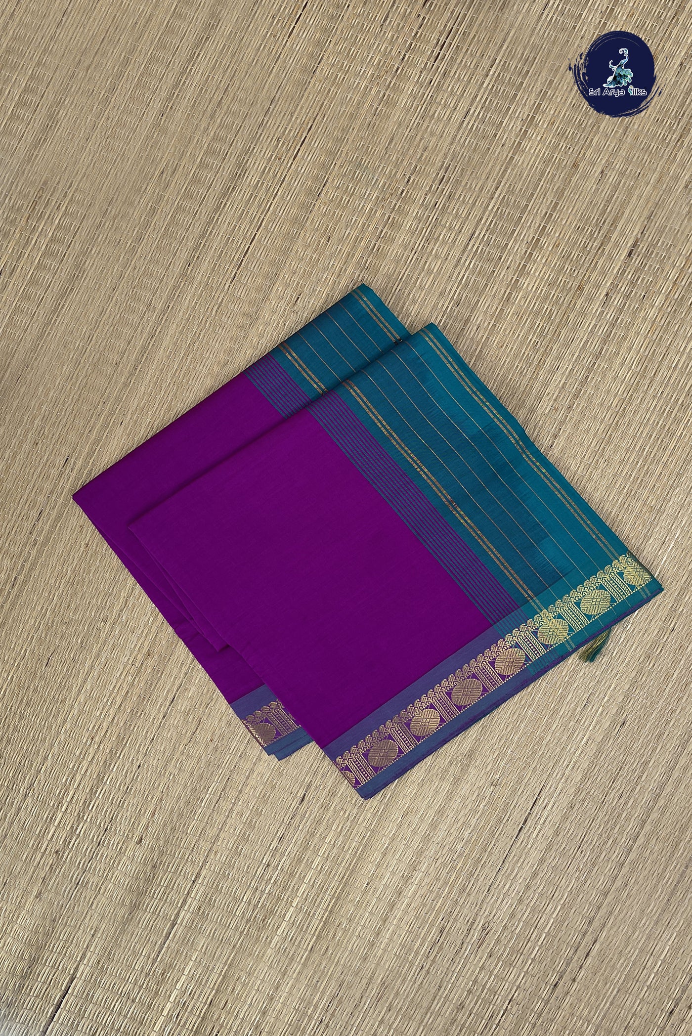 Vadamalli Kanchi Semi Silk Cotton Saree With Plain Pattern