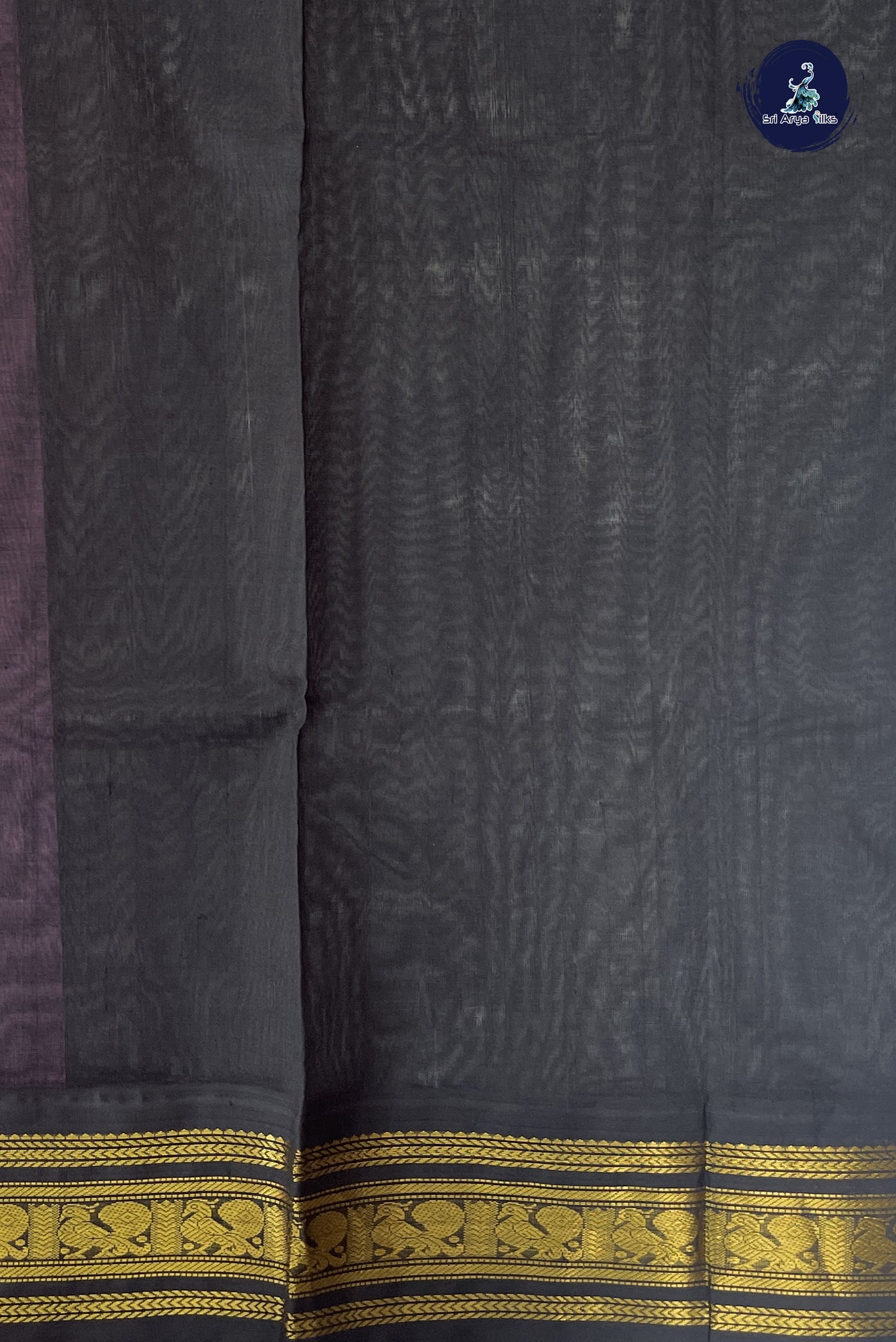 Candy Pink Korvai Silk Cotton Saree With Plain Pattern