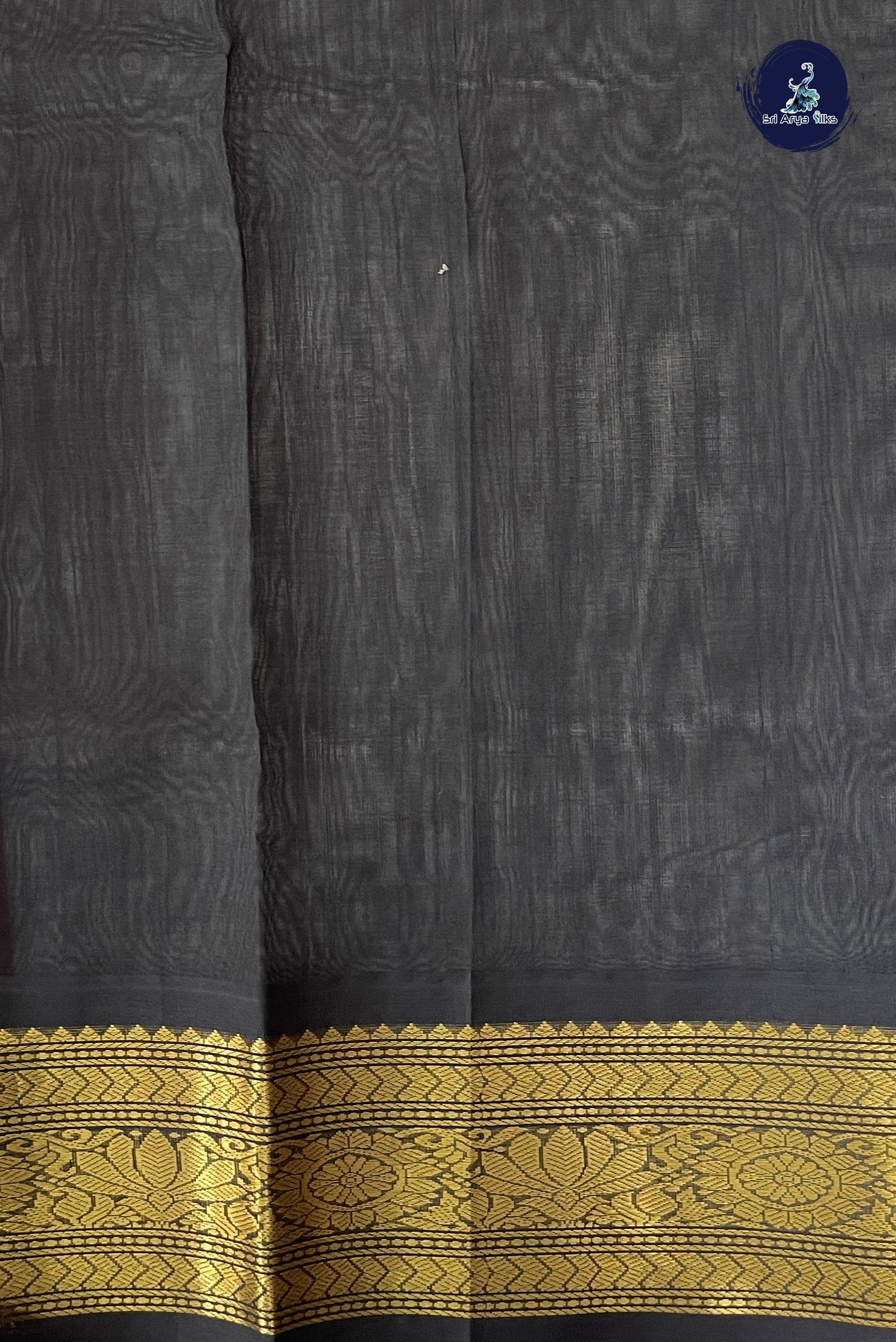 Peach Korvai Silk Cotton Saree With Zari Buttas Pattern