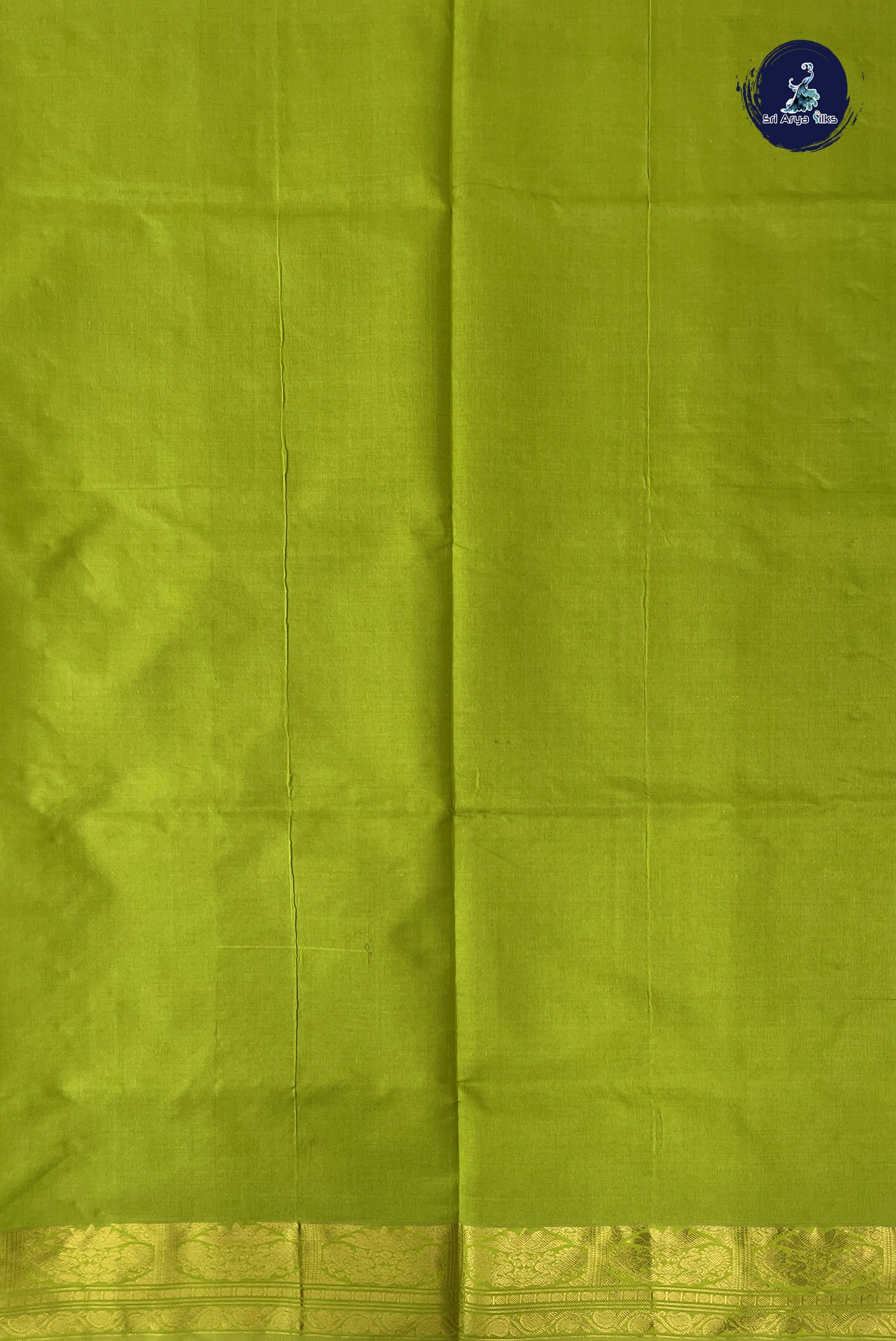 Dark Green Kanchi Semi Silk Cotton Saree With Plain Pattern