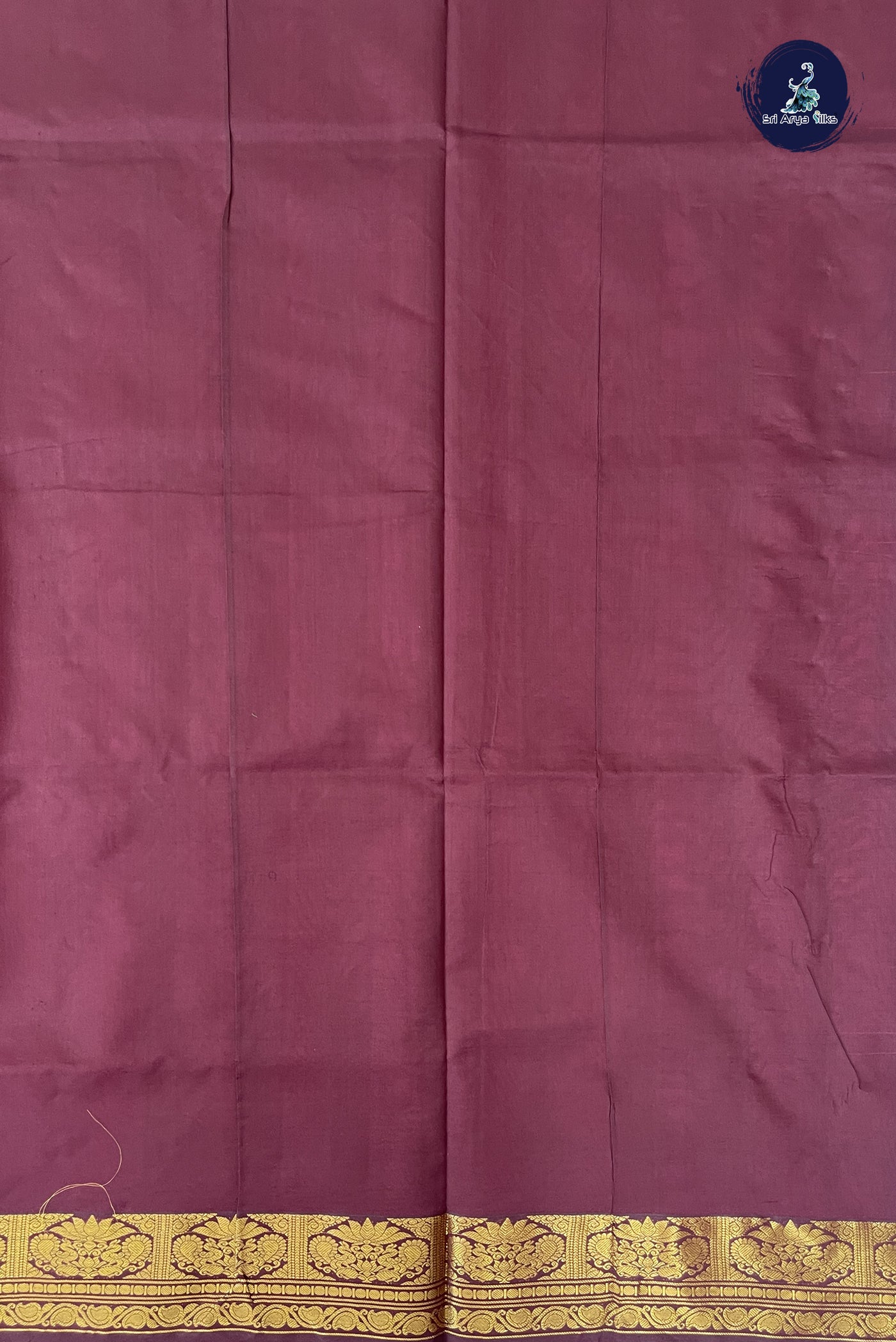 Pink Kanchi Semi Silk Cotton Saree With Plain Pattern