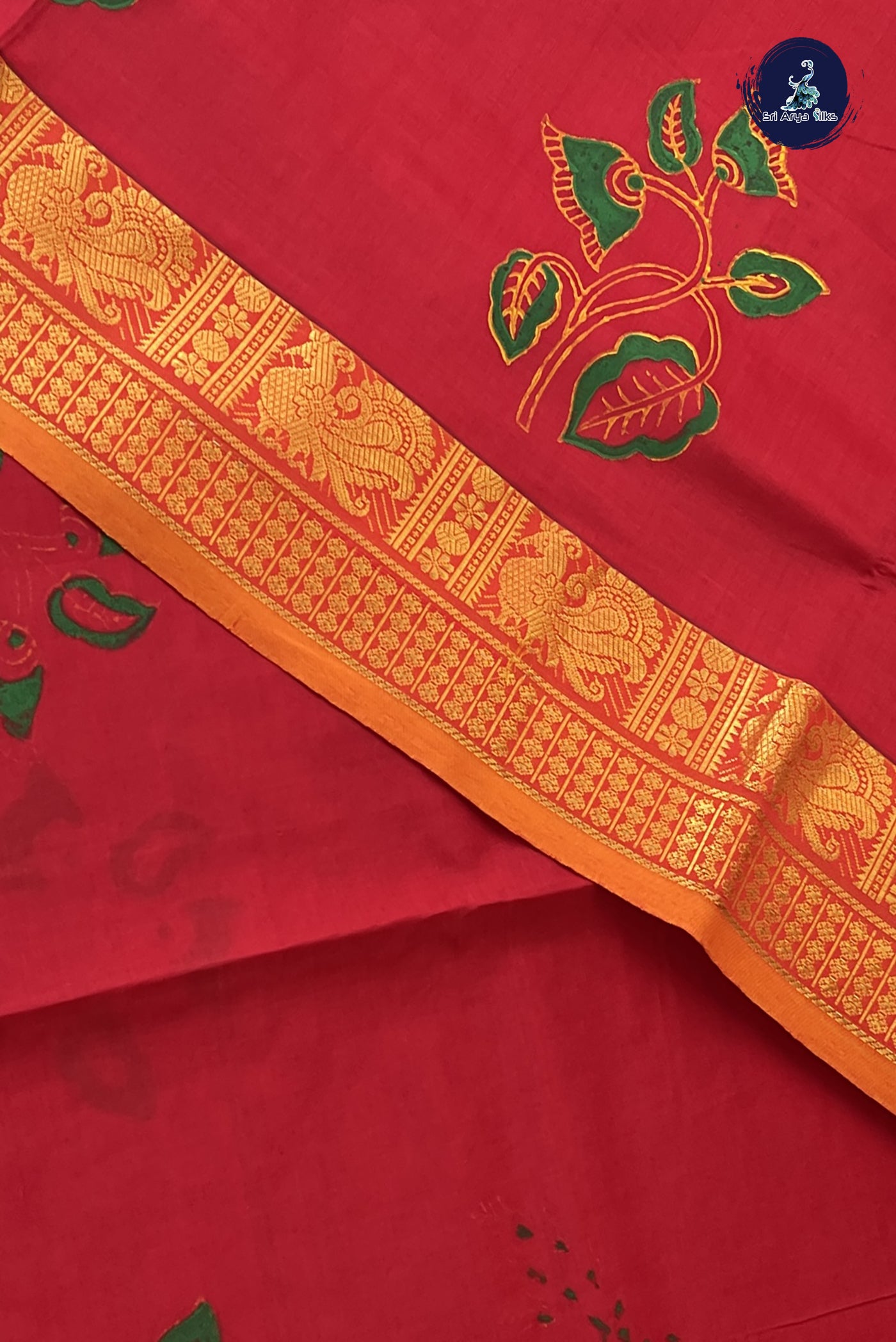 Maroon Kanchi Semi Silk Cotton Saree With Printed Pattern