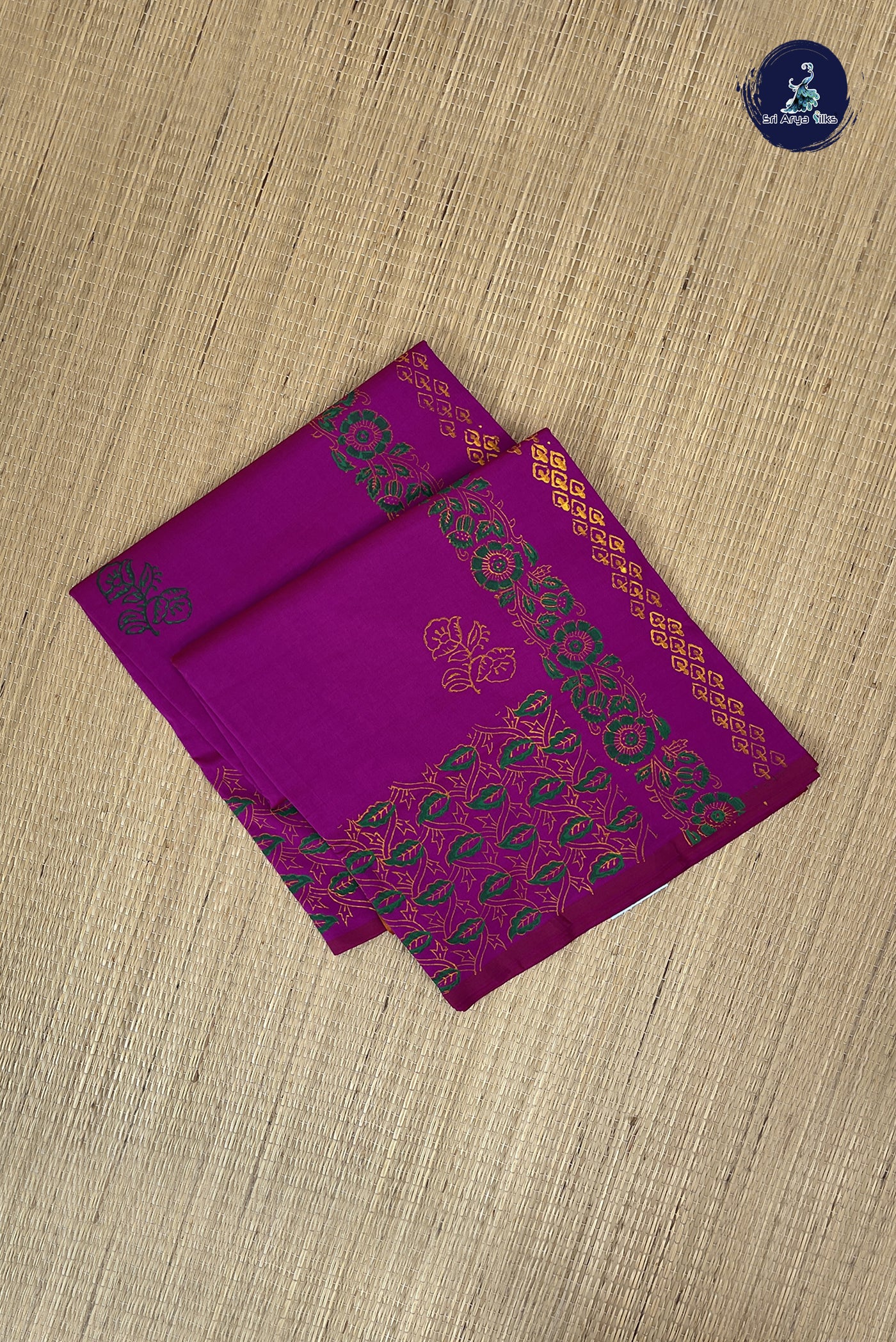 Vadamalli Kanchi Semi Silk Cotton Saree With Printed Pattern