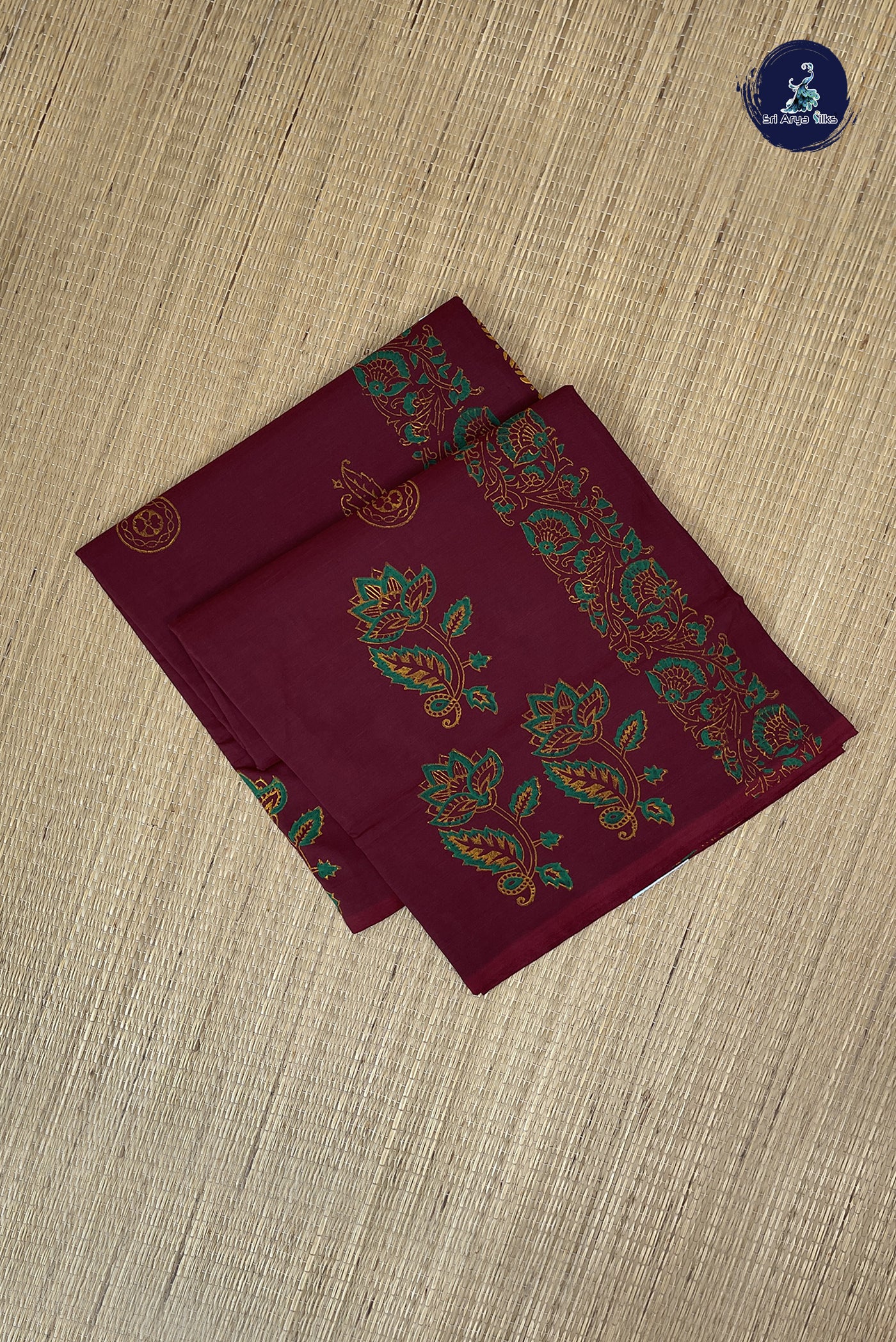 Brown Kanchi Semi Silk Cotton Saree With Printed Pattern