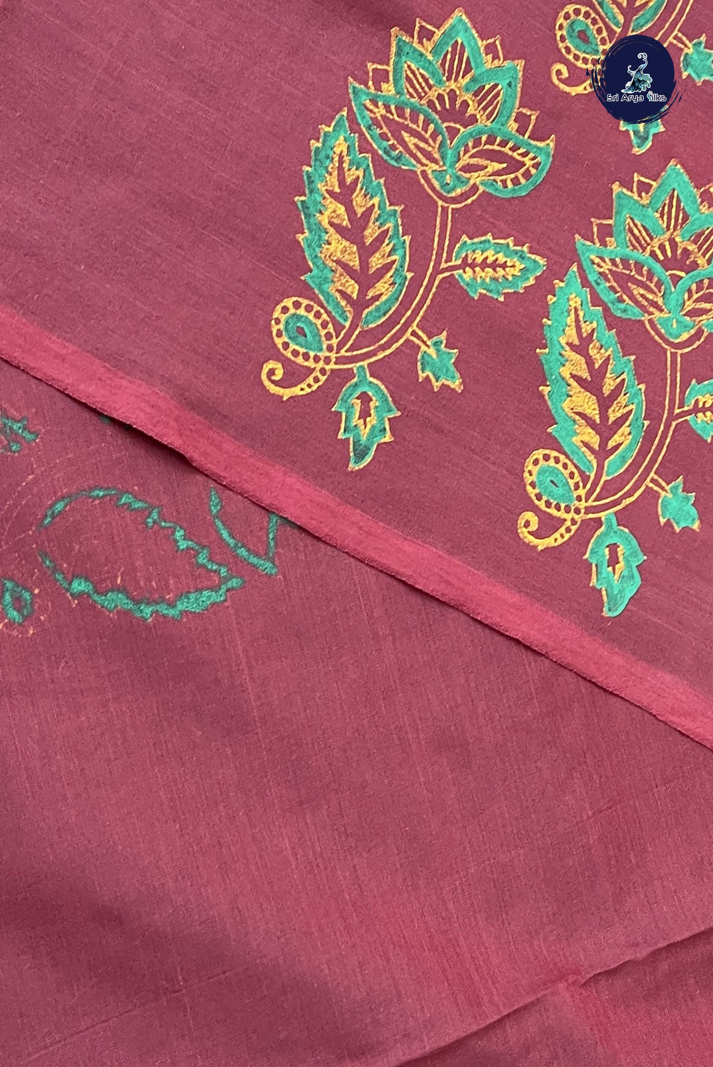 Brown Kanchi Semi Silk Cotton Saree With Printed Pattern