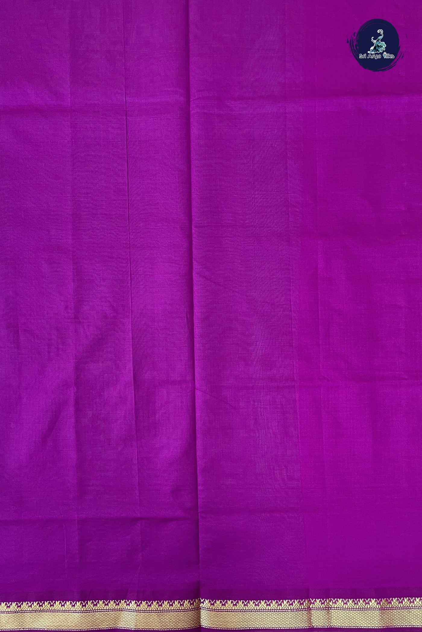 Blue Kanchi Semi Silk Cotton Saree With Plain Pattern