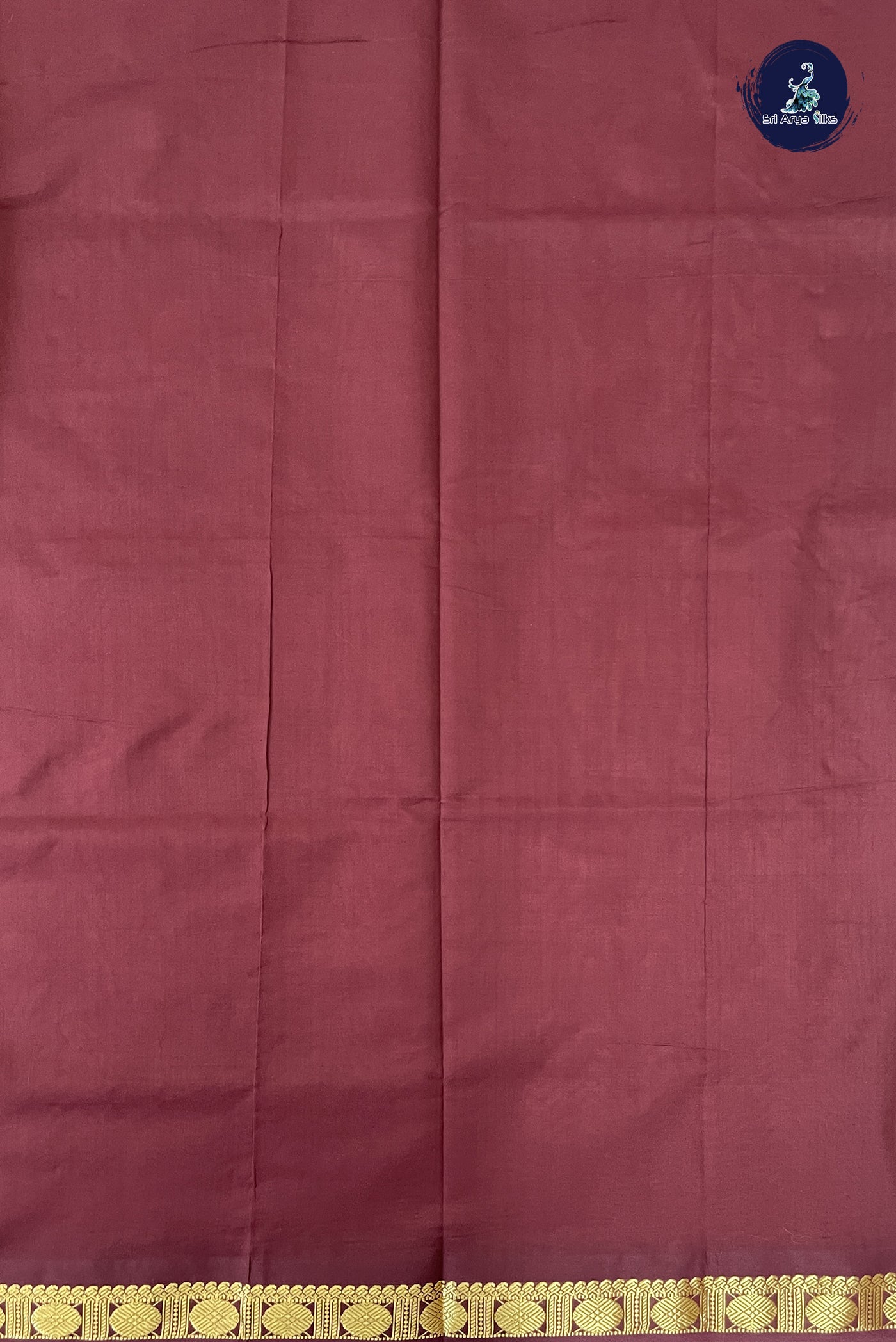 Caramel Shade Kanchi Semi Silk Cotton Saree With Plain Pattern