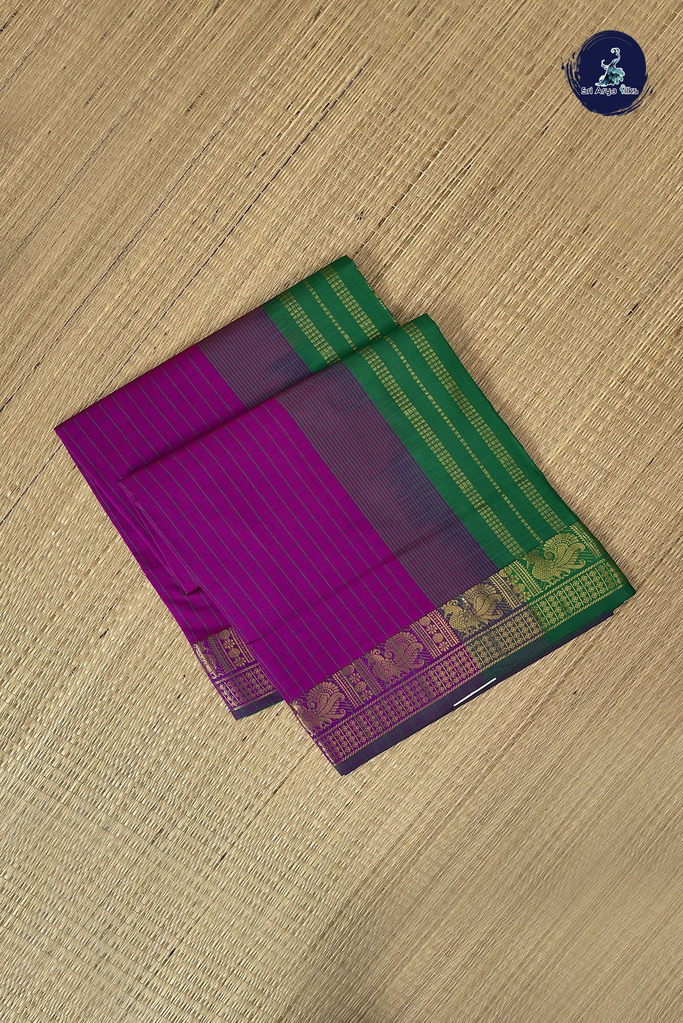 Vadamalli Kanchi Semi Silk Cotton Saree With Checked Pattern