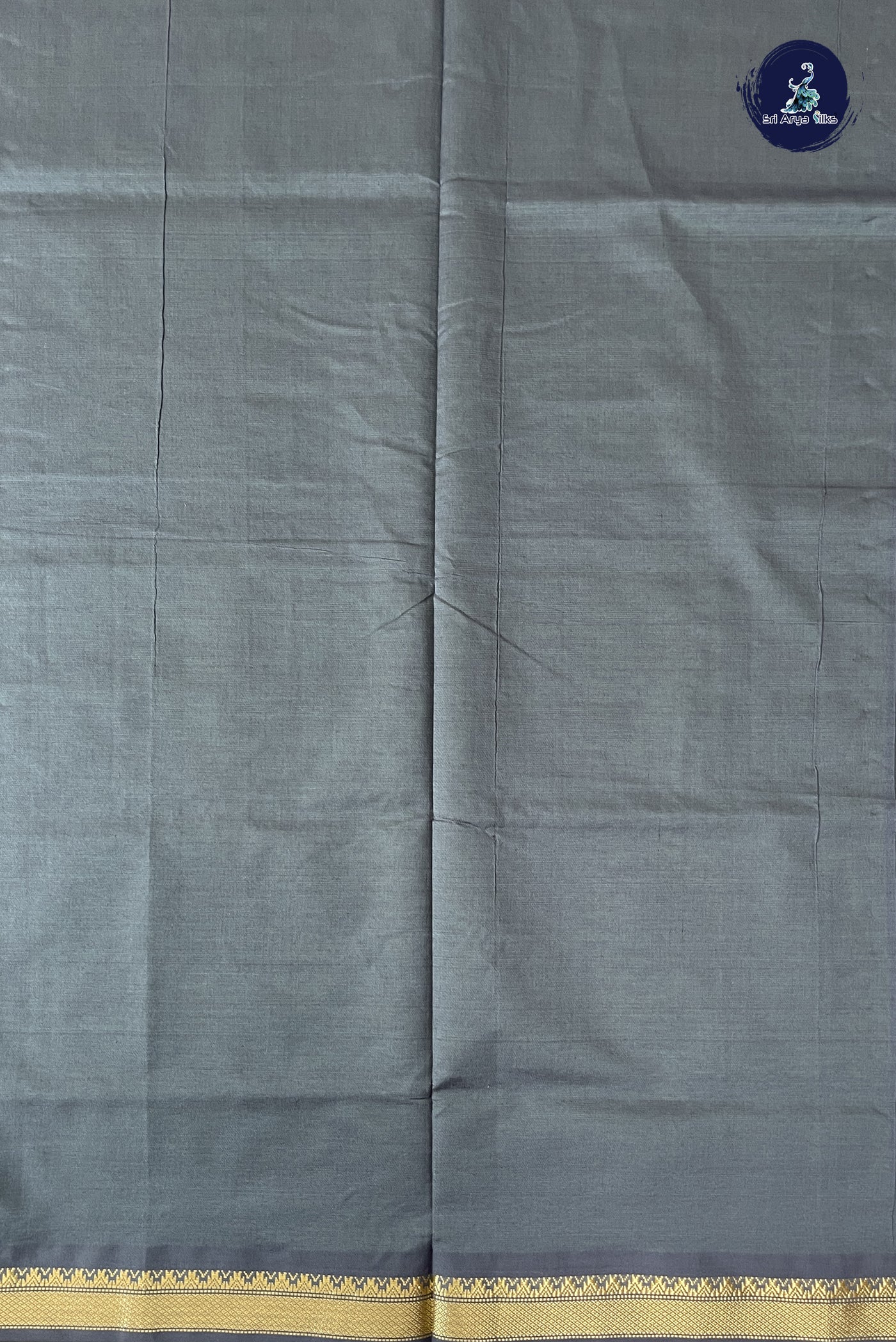 Light Green Kanchi Semi Silk Cotton Saree With Plain Pattern