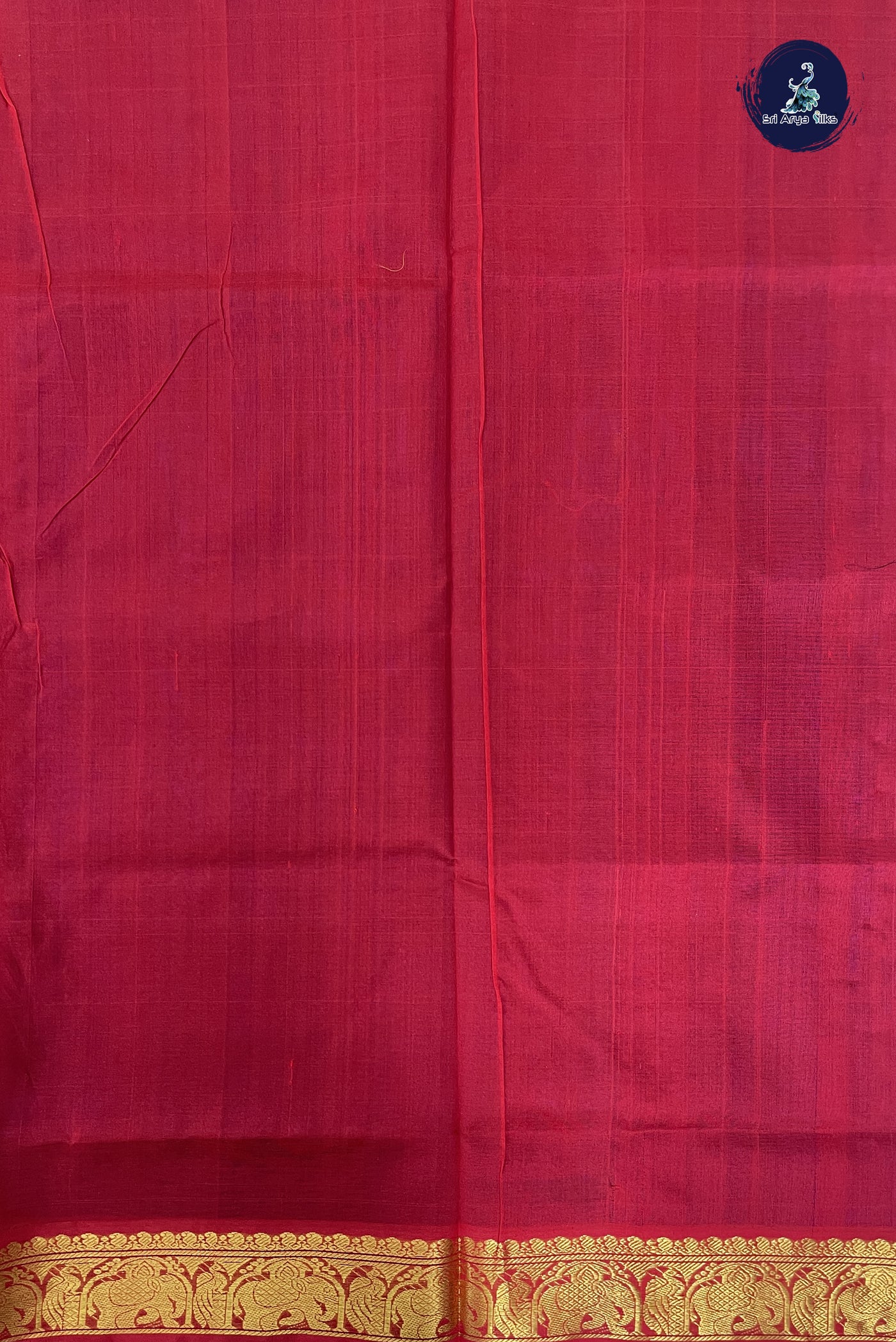 Ink Blue Simple Silk Cotton Saree With Zari Buttas Pattern