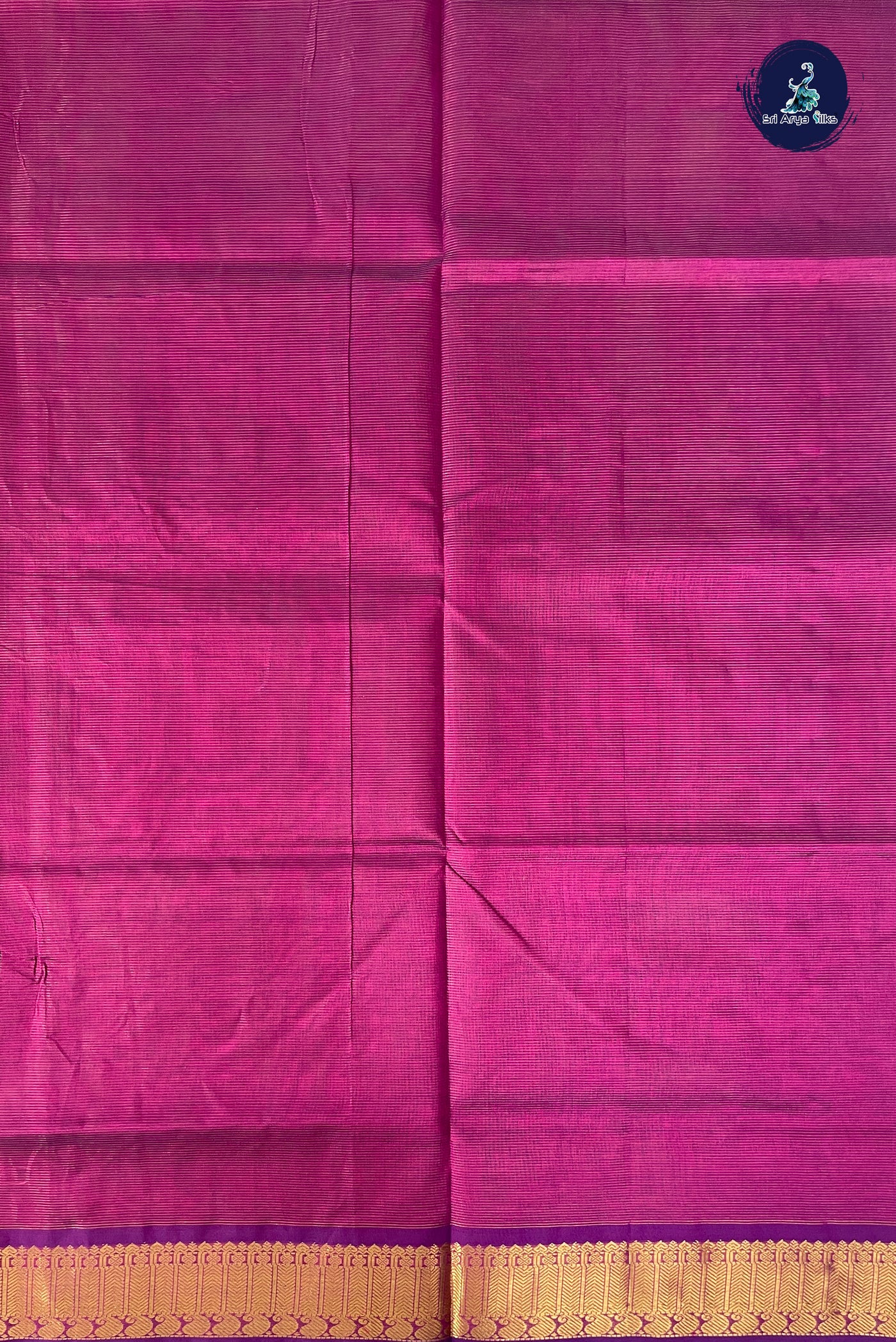 Dual Tone Pink Vaira Oosi Silk Cotton Saree With Vaira Oosi Pattern