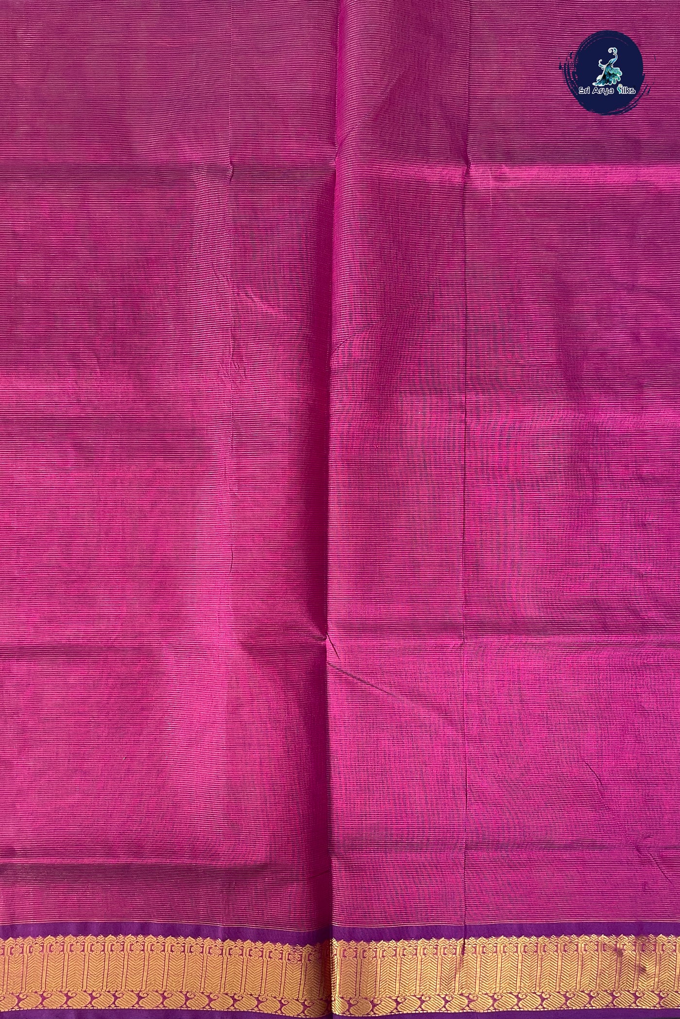 Dual Tone Pink Vaira Oosi Silk Cotton Saree With Vaira Oosi Pattern